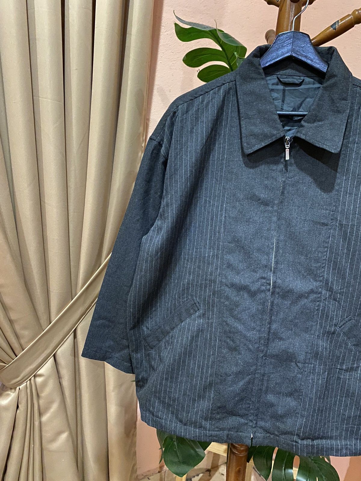 Japanese Brand Vintage Section Spinash Homme Pinstripe Zip Jacket – Classic Size US XXL / EU 58 / 5 - 5 Thumbnail
