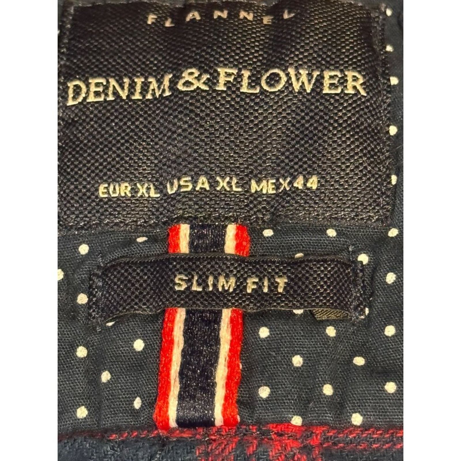 Other Denim & Flower Shirt Men's XL Flannel Casual Red/Blue Plaid Size XL / US 12-14 / IT 48-50 - 5 Thumbnail