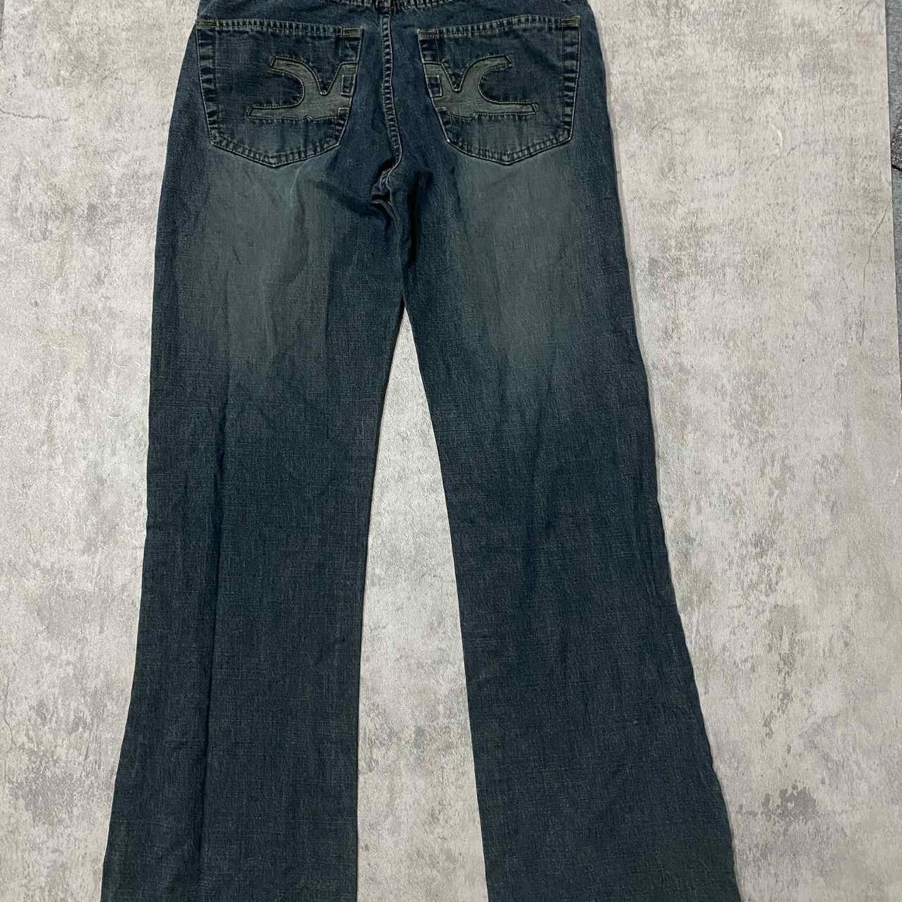 Other Black and grey Y2K style flare jeans with a faded effect Size US 32 / EU 48 - 1 Thumbnail