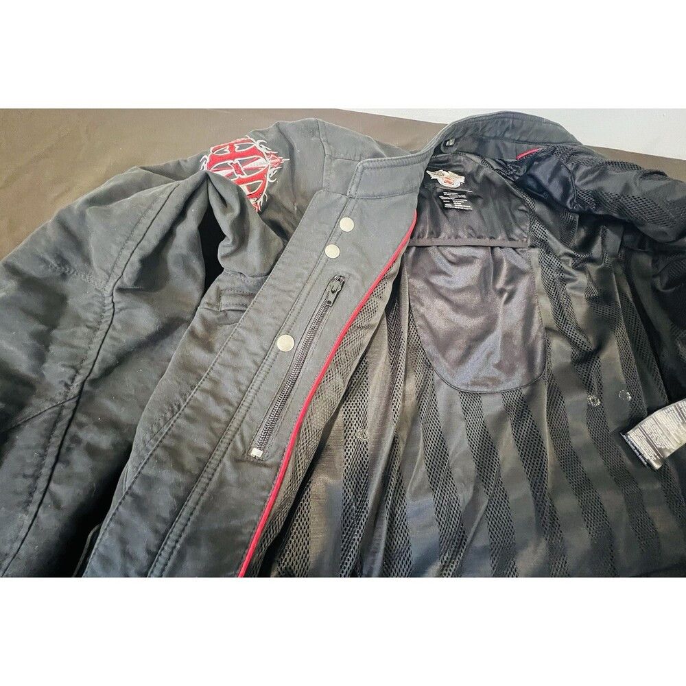 Harley Davidson Harley Davidson jacket Coat Black Cotton Embroidered Wings Size US L / EU 52-54 / 3 - 8 Thumbnail