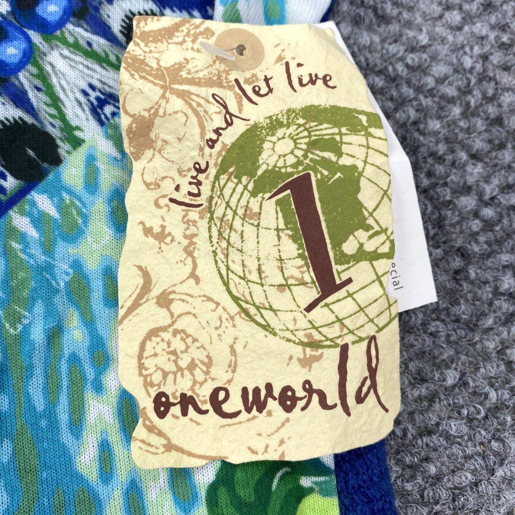 Vintage OneWorld Shirt Womens 2X Plus Floral Mixed Tunic Long Sleeve Asymmetric Hem Size XXL / US 16-18 / IT 52-54 - 6 Thumbnail