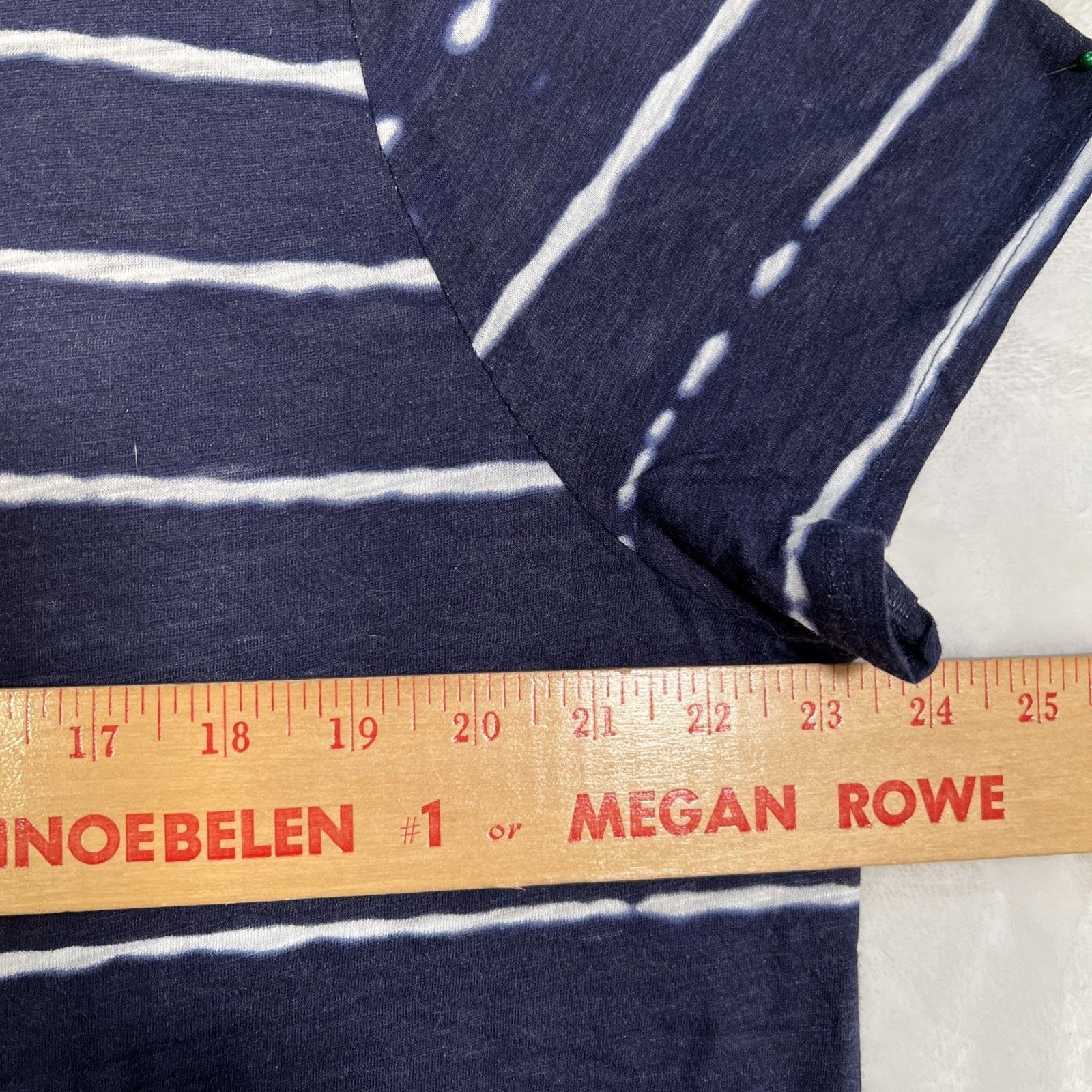 Lucky Brand Lucky Brand Live in Love Blouse 2X Embroidered Striped Blue Size XXL / US 16-18 / IT 52-54 - 10 Thumbnail