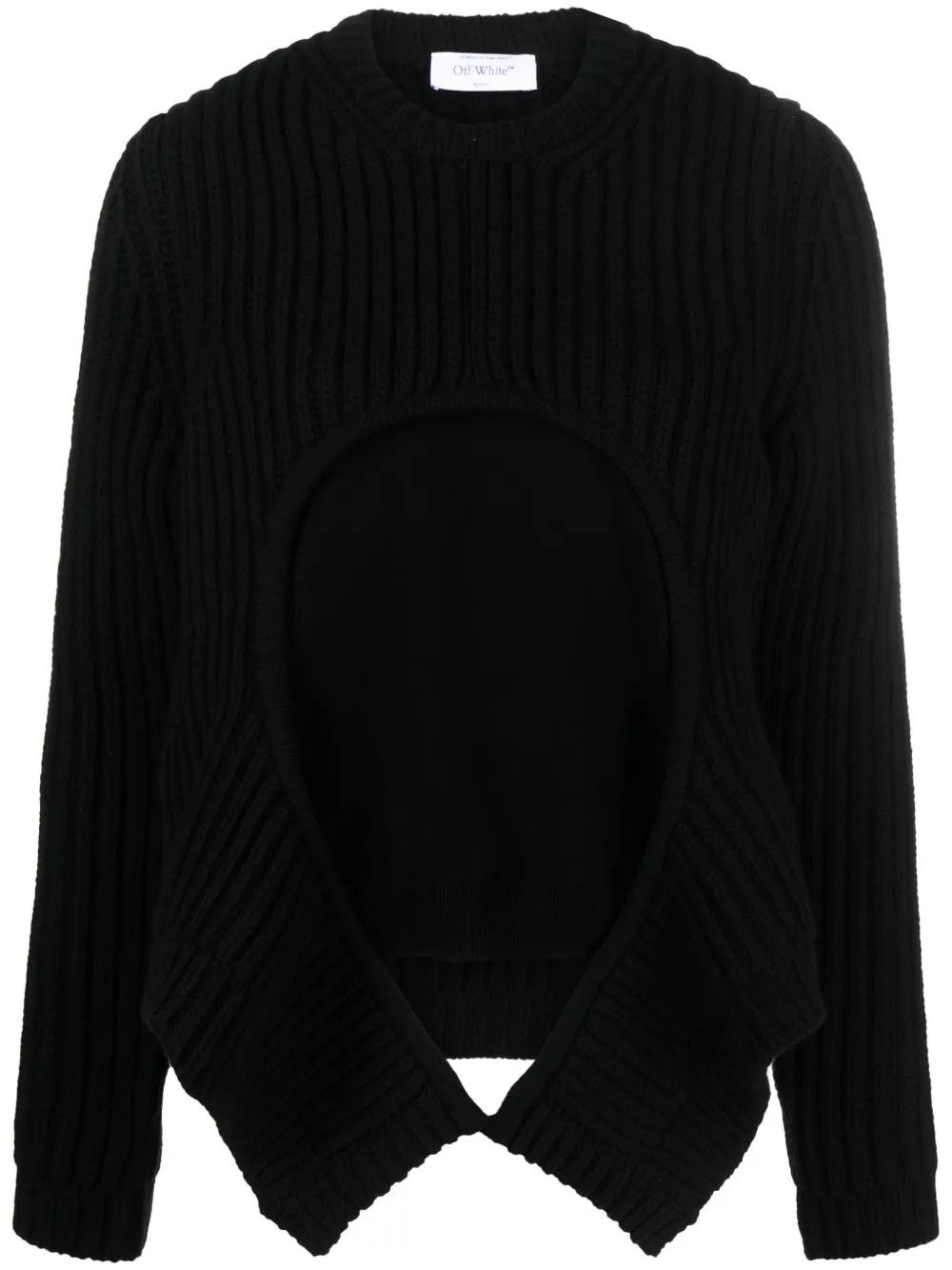 Off-White o1y1225 Crewneck Sweater in Black Size M / US 6-8 / IT 42-44 - 1 Thumbnail