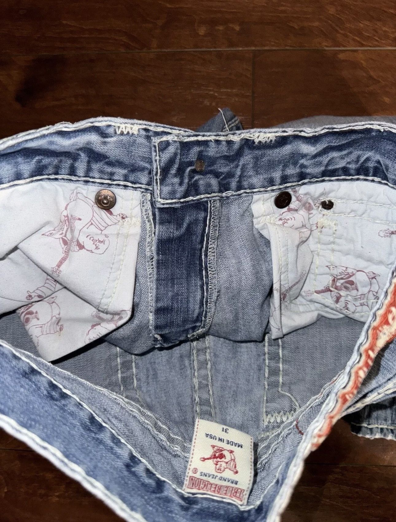 True Religion × Vintage True Religion Bootcut Thick Stitching Size US 31 - 11 Thumbnail