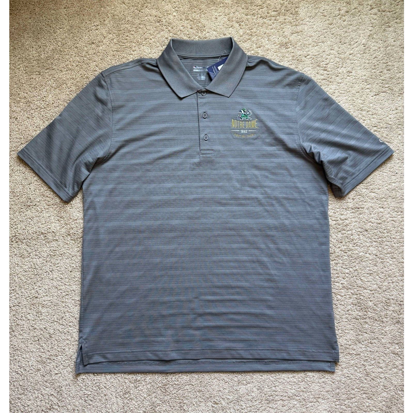 Champion NWT Champions Notre Dame Fighting Irish Performance Polo L Size US L / EU 52-54 / 3 - 1 Thumbnail