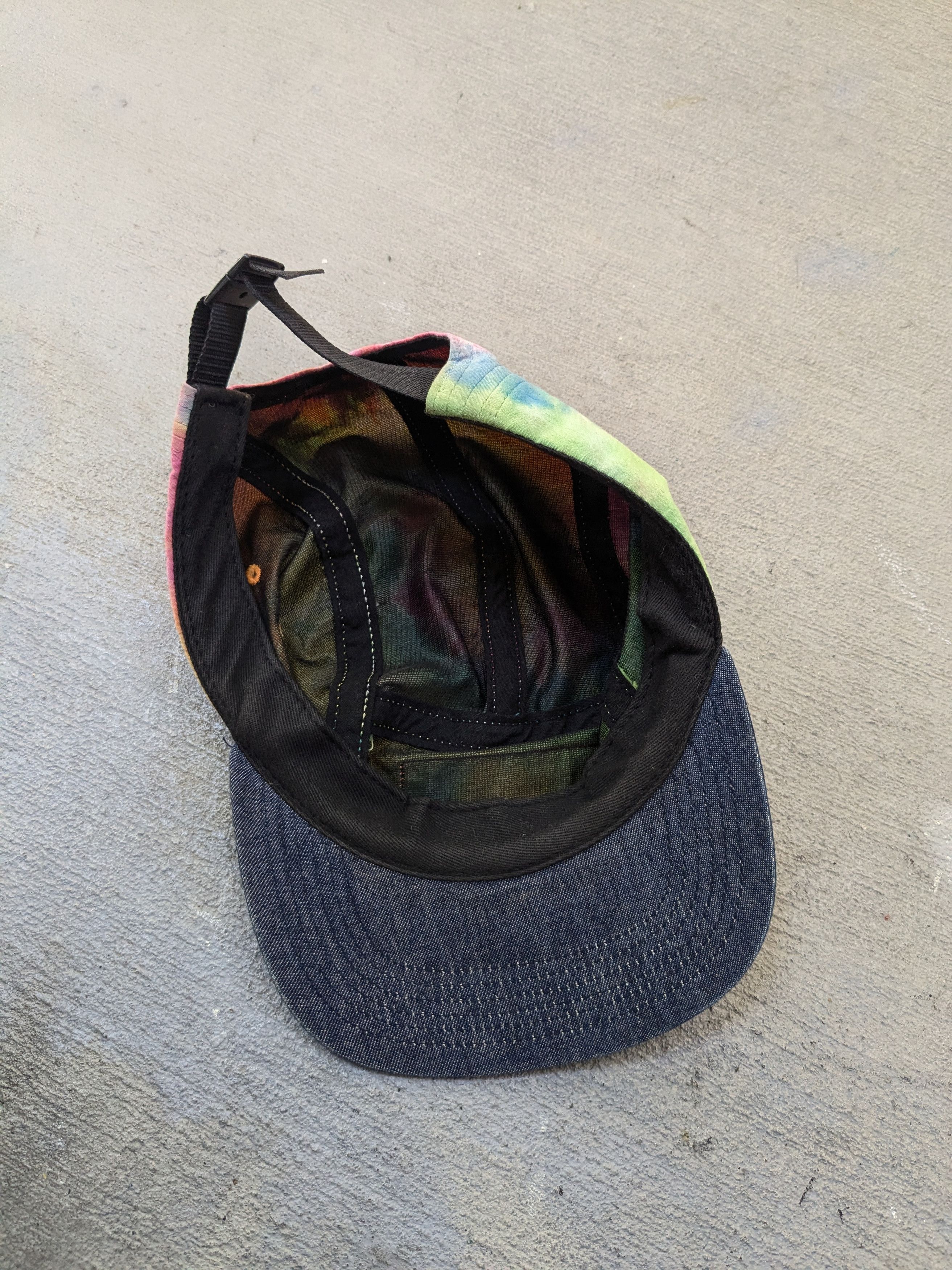 Supreme Supreme Tie Dye Camp Cap 5 Panel Rainbow Denim SS13 Size ONE SIZE - 9 Thumbnail