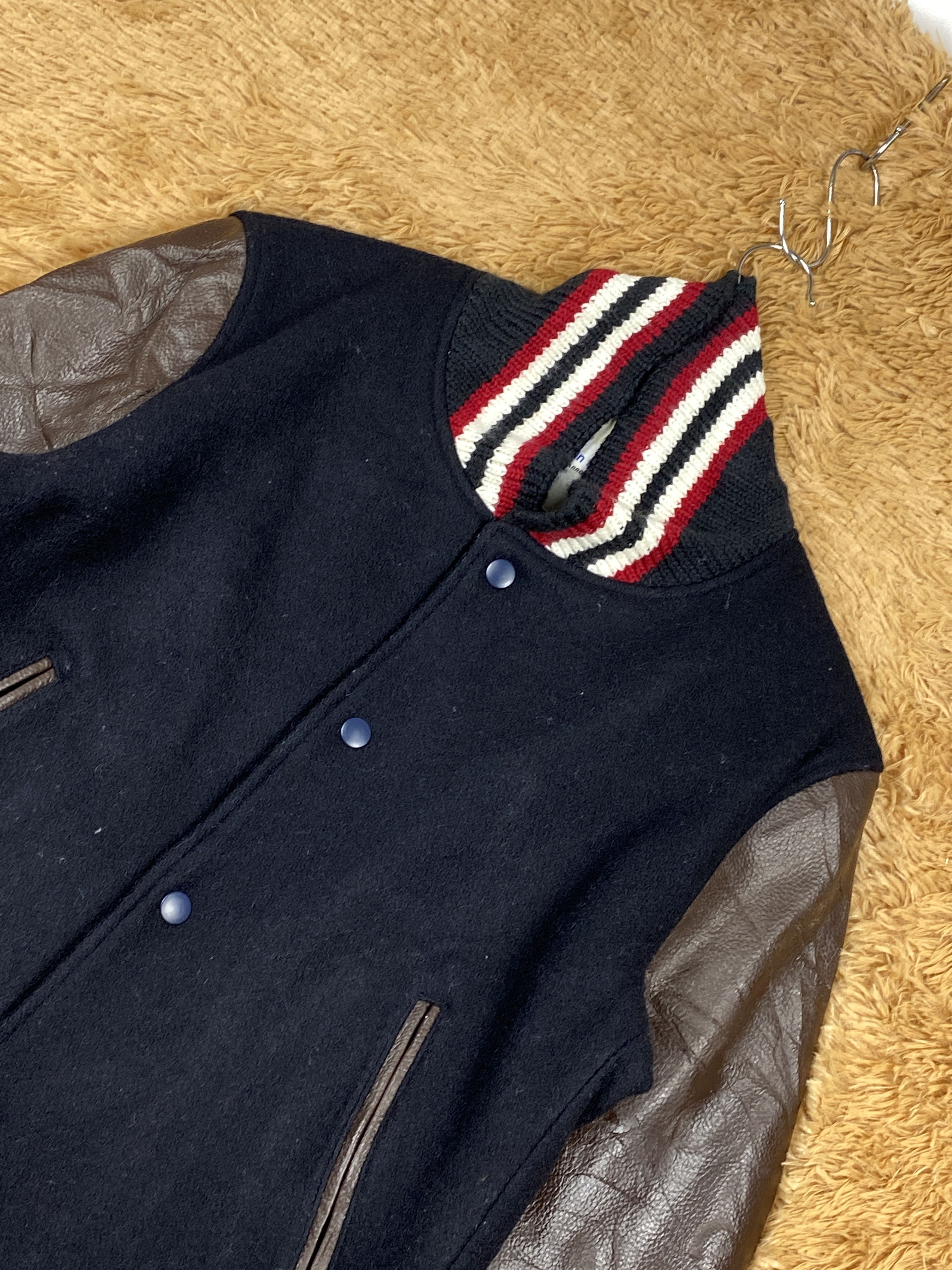 Japanese Brand Vintage Japanese Brand Varsity Leather Sleeve J1717 Size US S / EU 44-46 / 1 - 2 Thumbnail