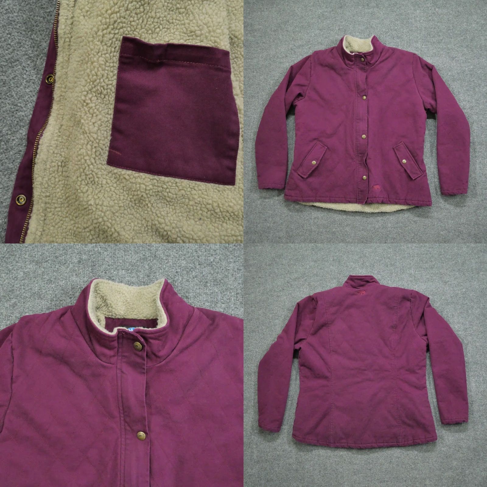 Vintage Polar King Jacket Womens XL Purple Sherpa Lined Workwear Winter Coat Key Size XL / US 12-14 / IT 48-50 - 8 Thumbnail