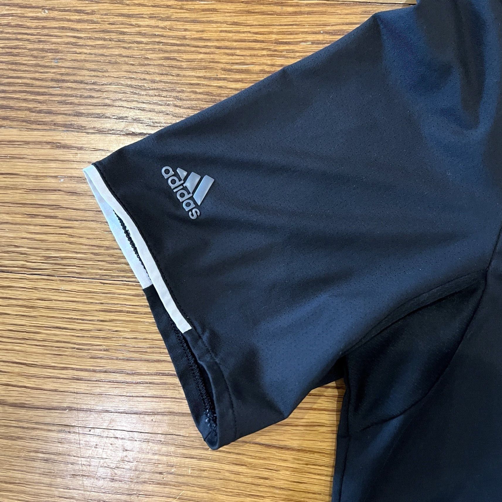 Adidas Adidas Polo Shirt Mens Large Black Logo Climalite Athleisure Casual Button Top Size US L / EU 52-54 / 3 - 6 Thumbnail