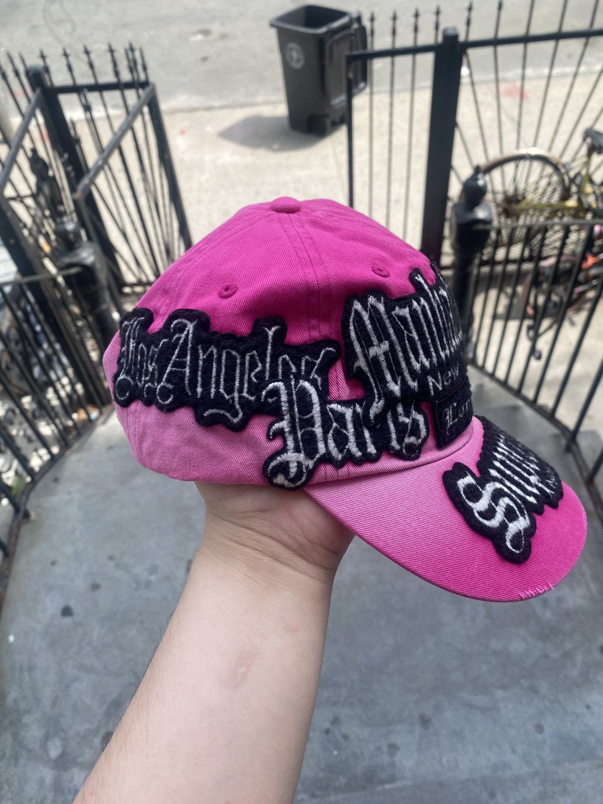 Supreme Supreme City Patches 6 Panel Hat Pink Size ONE SIZE - 2 Thumbnail