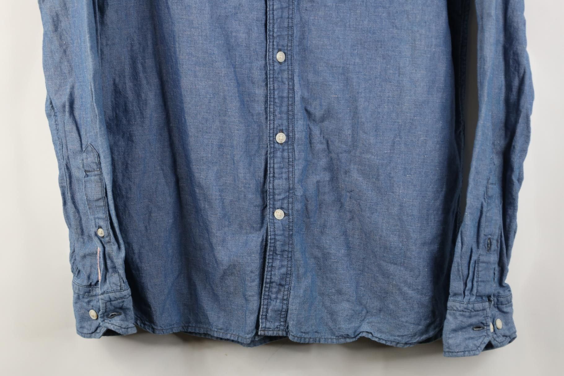 Banana Republic Banana Republic Chambray Linen Blend Collared Button Shirt Size US M / EU 48-50 / 2 - 3 Thumbnail