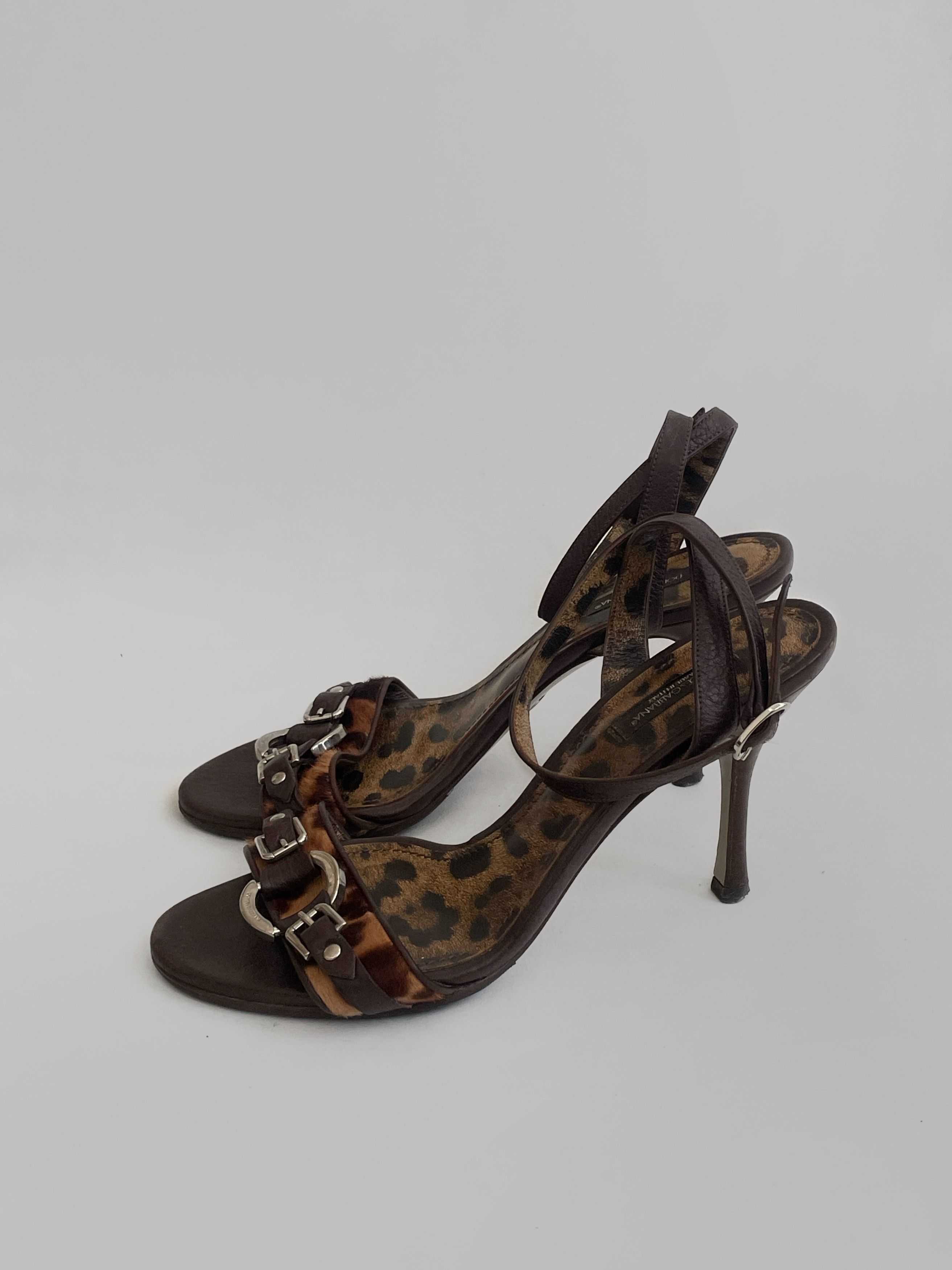 Dolce & Gabbana Archive Dolce Gabbana leopard leather/fur mules/heels 2000s Size US 8 / IT 38 - 4 Thumbnail