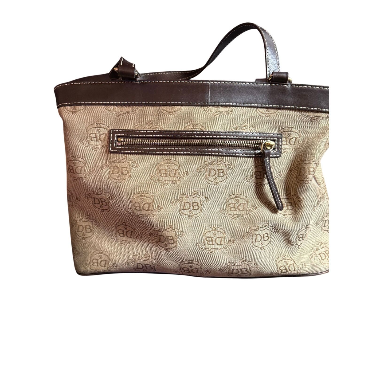 Dooney & Bourke Dooney & Bourke Monogram Tote Shoulder Bag w Coin PurLeather Size ONE SIZE - 11 Thumbnail