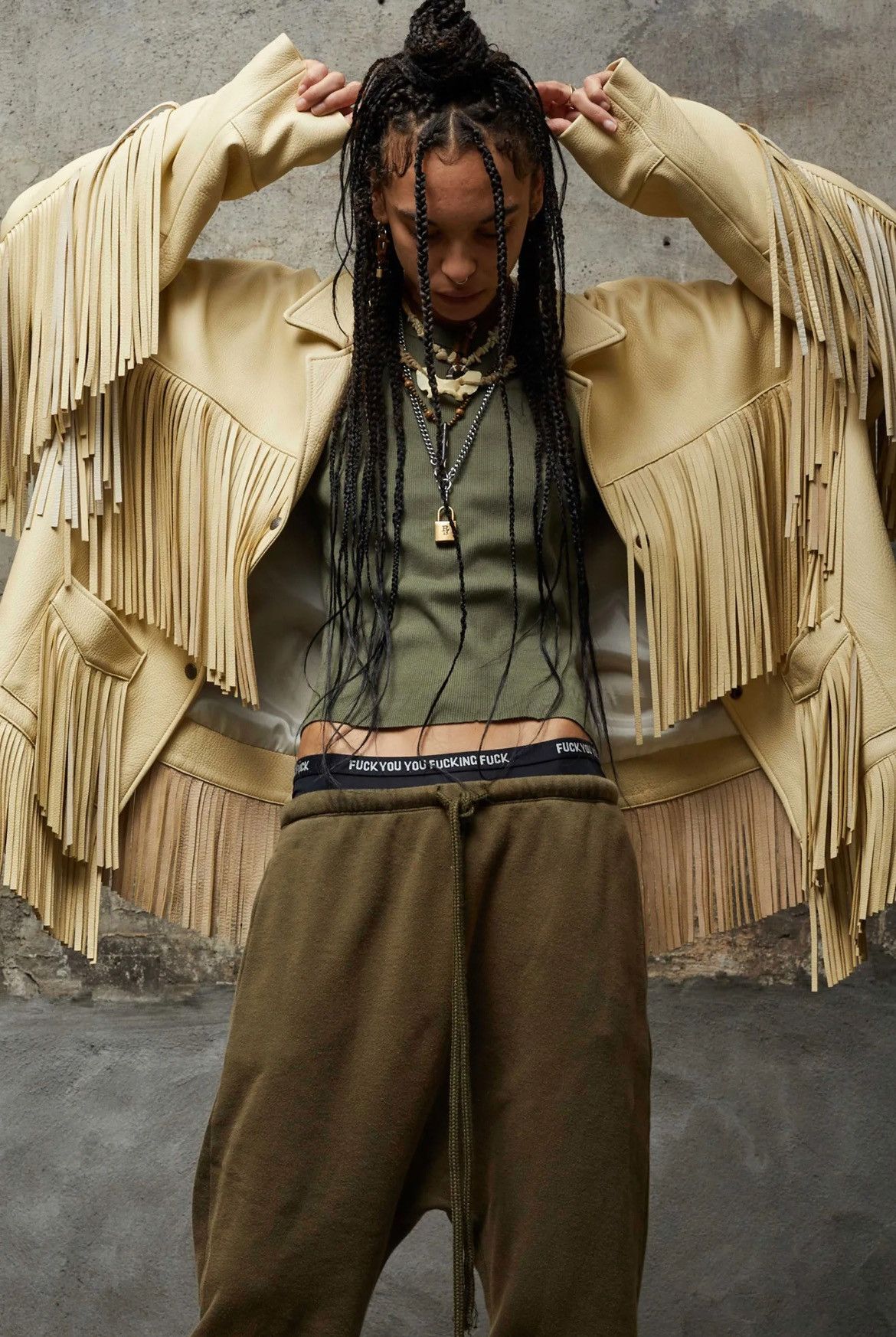 R13 Leather Fringe Jacket. Size ONE SIZE - 3 Thumbnail