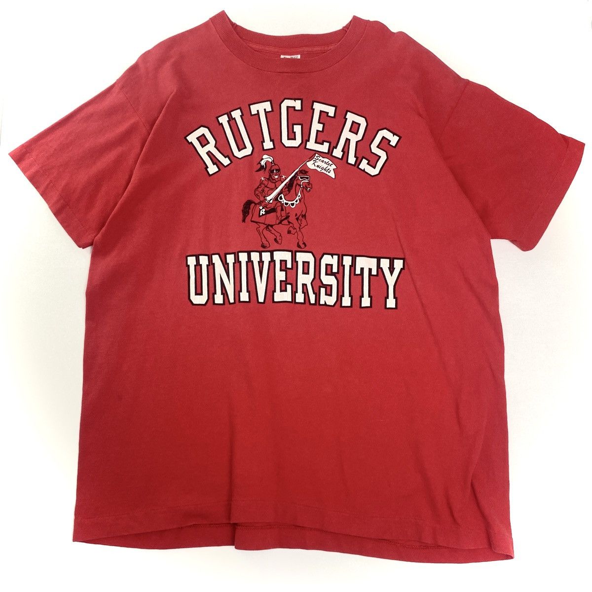 Fruit Of The Loom Rutgers University Scarlet Knights Tee XL 90s Size US XL / EU 56 / 4 - 1 Thumbnail