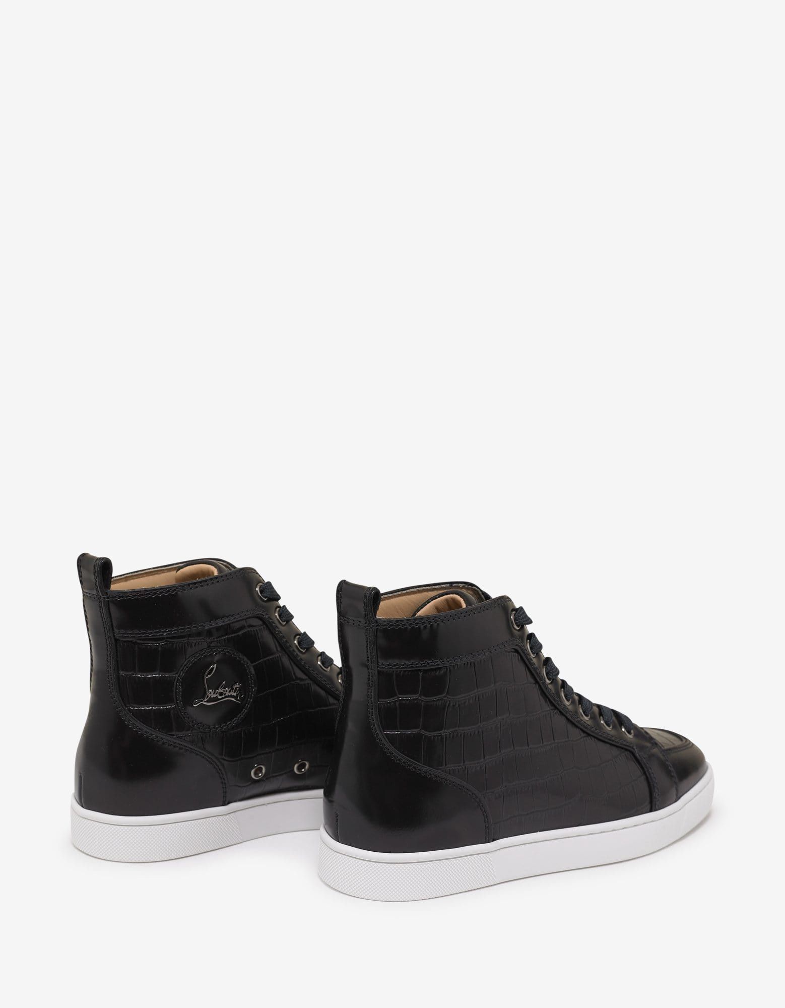 Christian Louboutin Rantus Flat Croc Embossed High Top Trainers Size US 9.5 / EU 42-43 - 7 Thumbnail