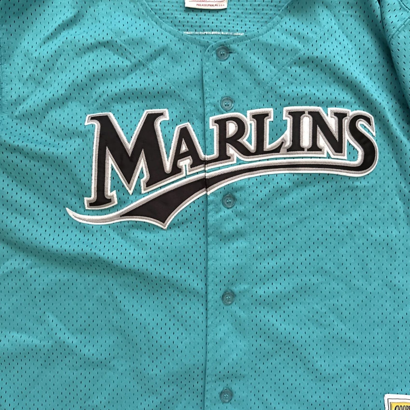 Mitchell & Ness VINTAGE Mitchell & Ness Florida Marlins Jersey BP 1995 Andre Dawson Teal XL 48 Mens Size US XL / EU 56 / 4 - 3 Thumbnail