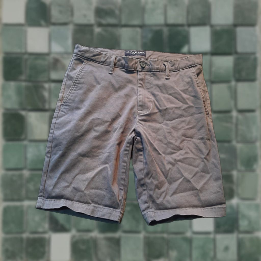 Vintage U.S. Polo Assn. Shorts Mens 32" Waist Gray Cargo 34 Regular Size US XS / EU 42 / 0 - 1 Thumbnail