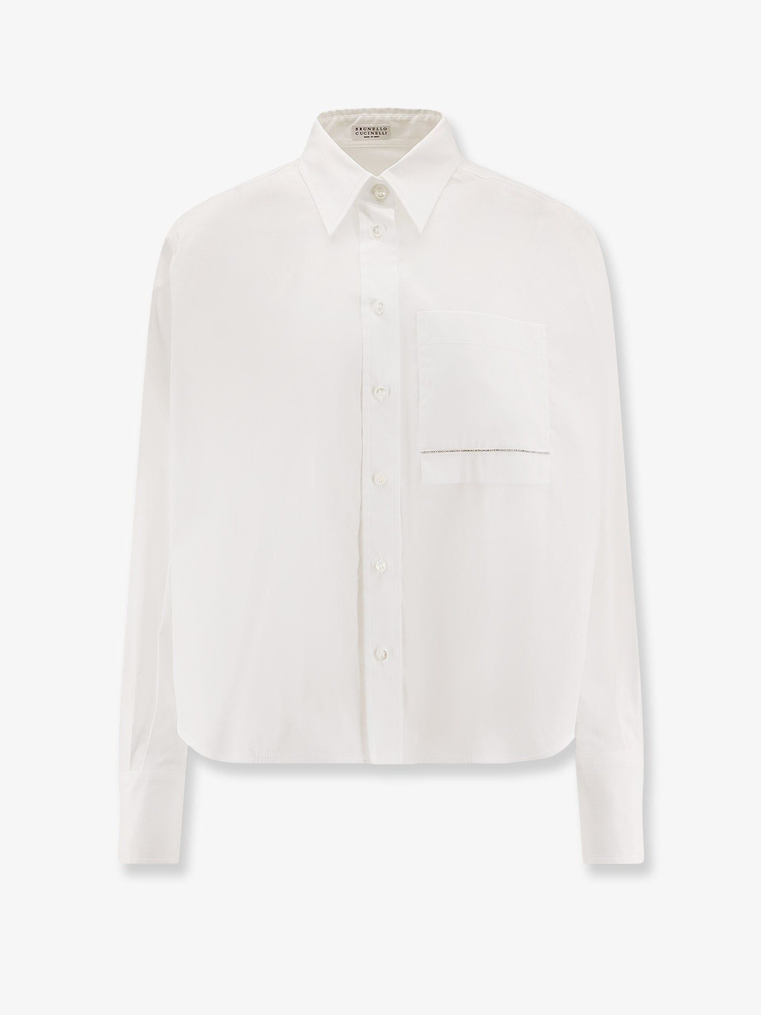 Tシャツ・カットソー BRUNELLO CUCINELLI COTTON TOP WITH SHINY PIPING Brunello Cucinelli Women Cotton Top With Shiny Piping In