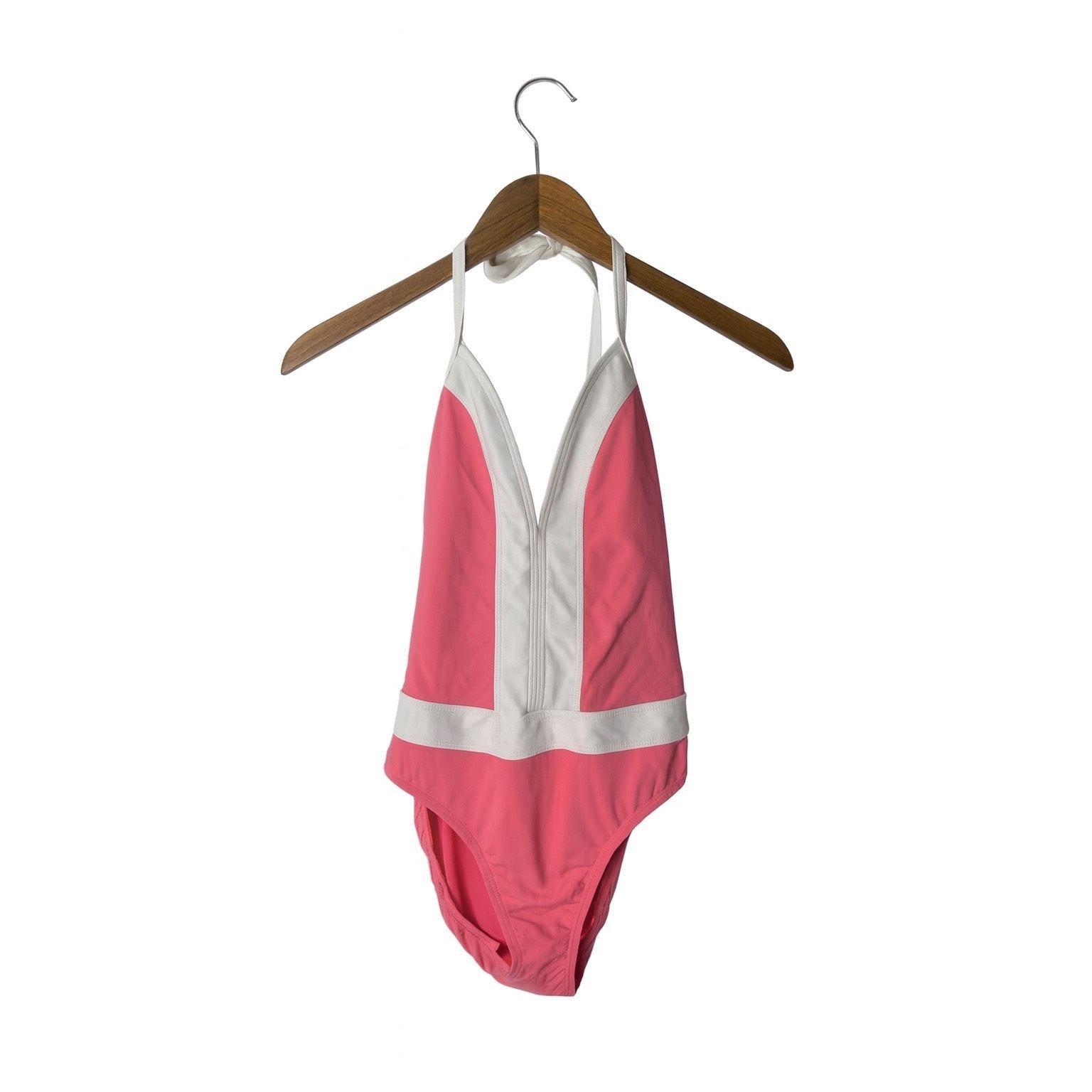 Other Bleu Rod Beattie Pink & White One-Piece Swimsuit – Halter Ti Size ONE SIZE - 2 Thumbnail