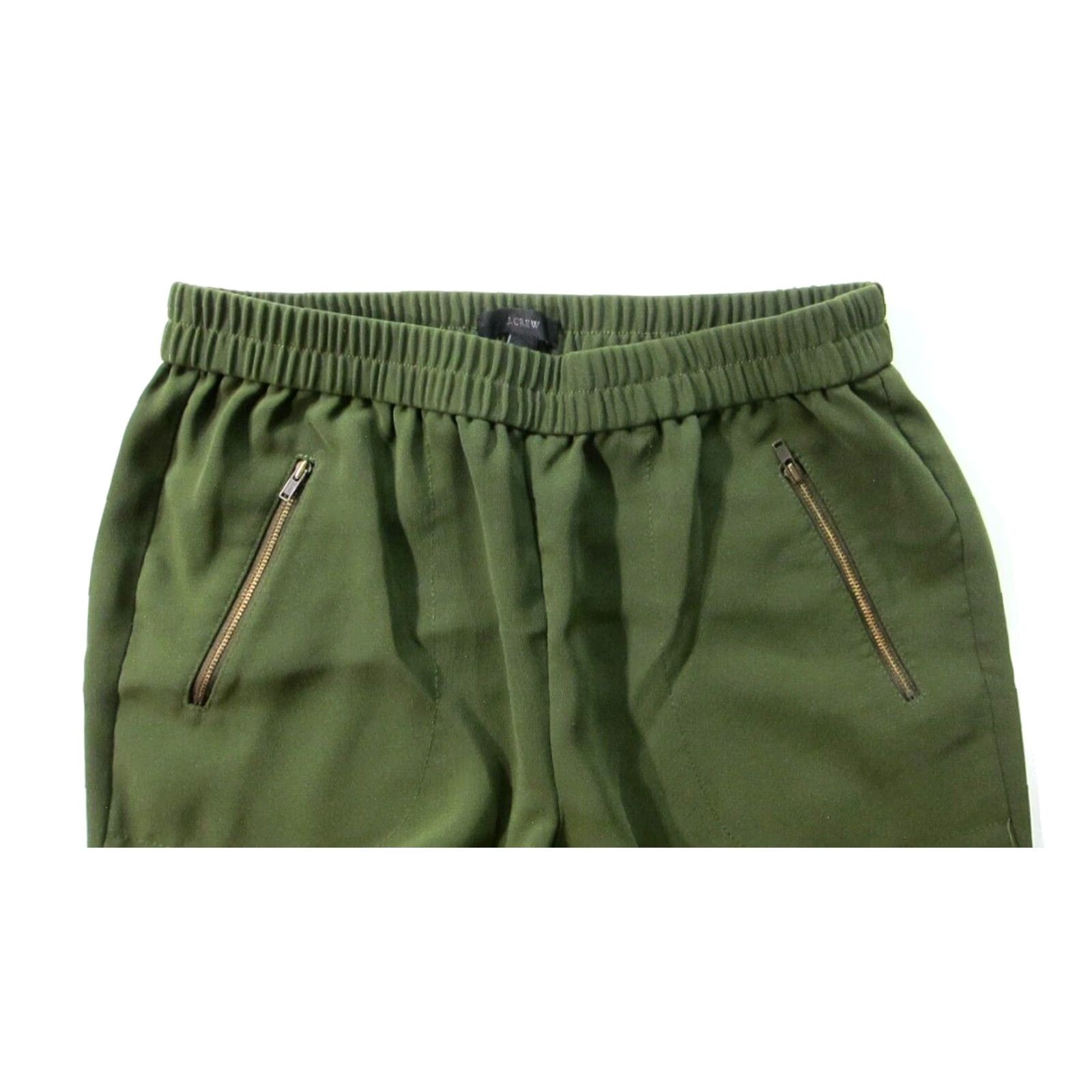J.Crew J.Crew Satin Army Green Athleisure Jogger Pant Women 6 Medium Slim Pockets 100% Polyester Size 28" / US 6 / IT 42 - 3 Thumbnail