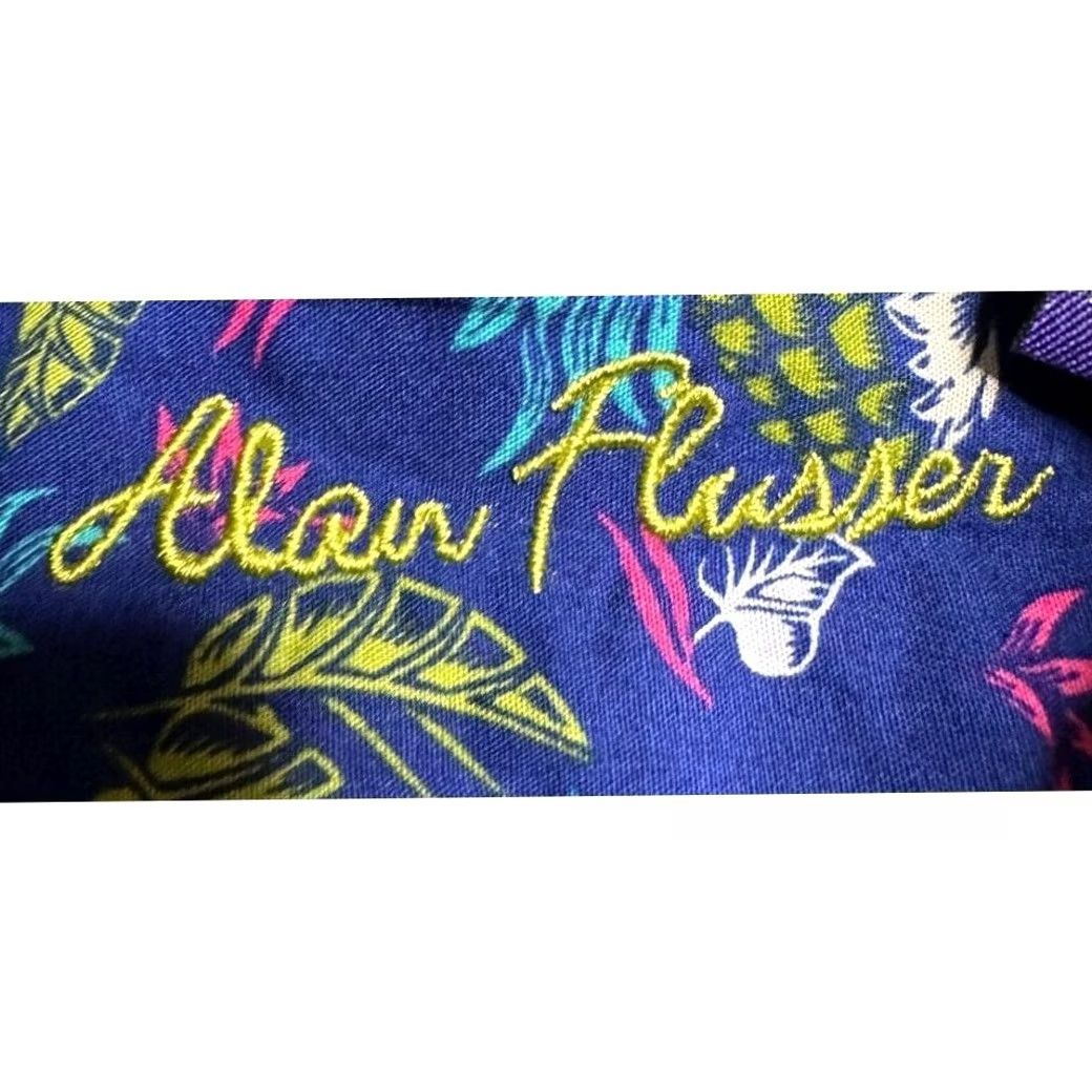 Vintage Alan Flusser Shirt Adult Medium Blue Hawaiian 100% Cotton Button-Up Casual Mens Shirt Size US M / EU 48-50 / 2 - 4 Thumbnail