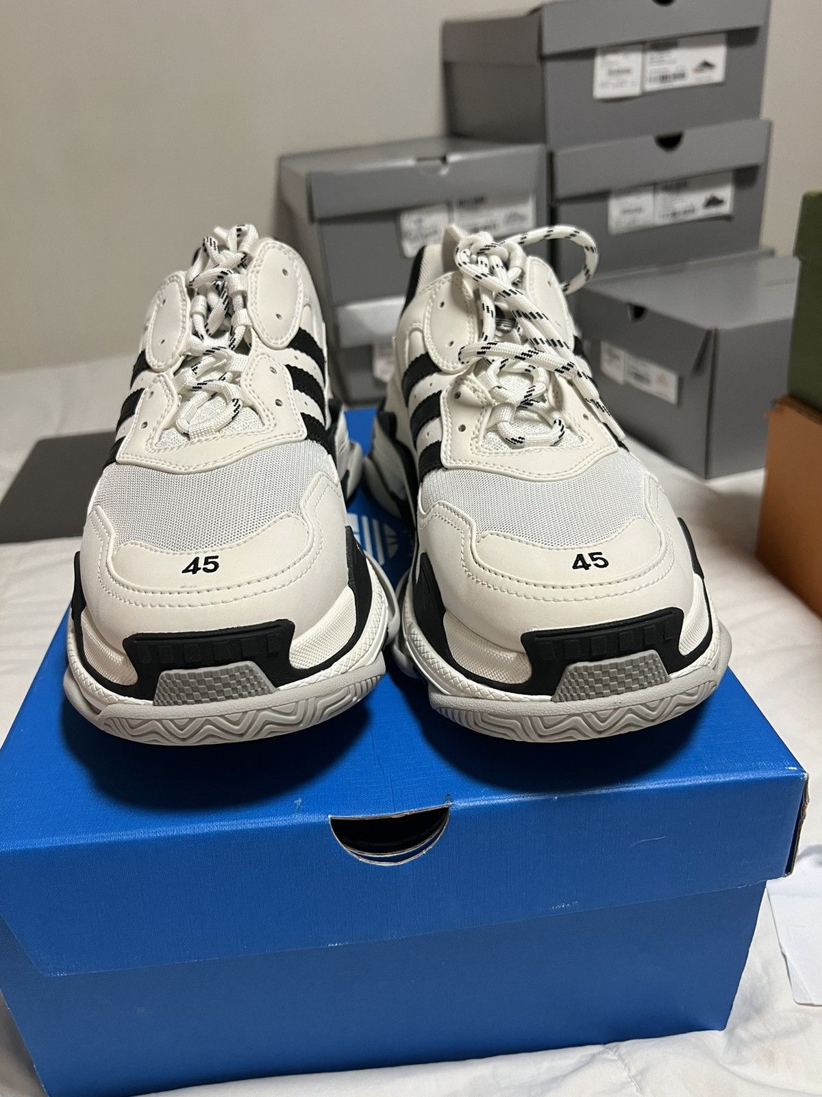 Adidas × Balenciaga Balenciaga X ADIDAS Triple S White/Black Size US 12 / EU 45 - 5 Thumbnail