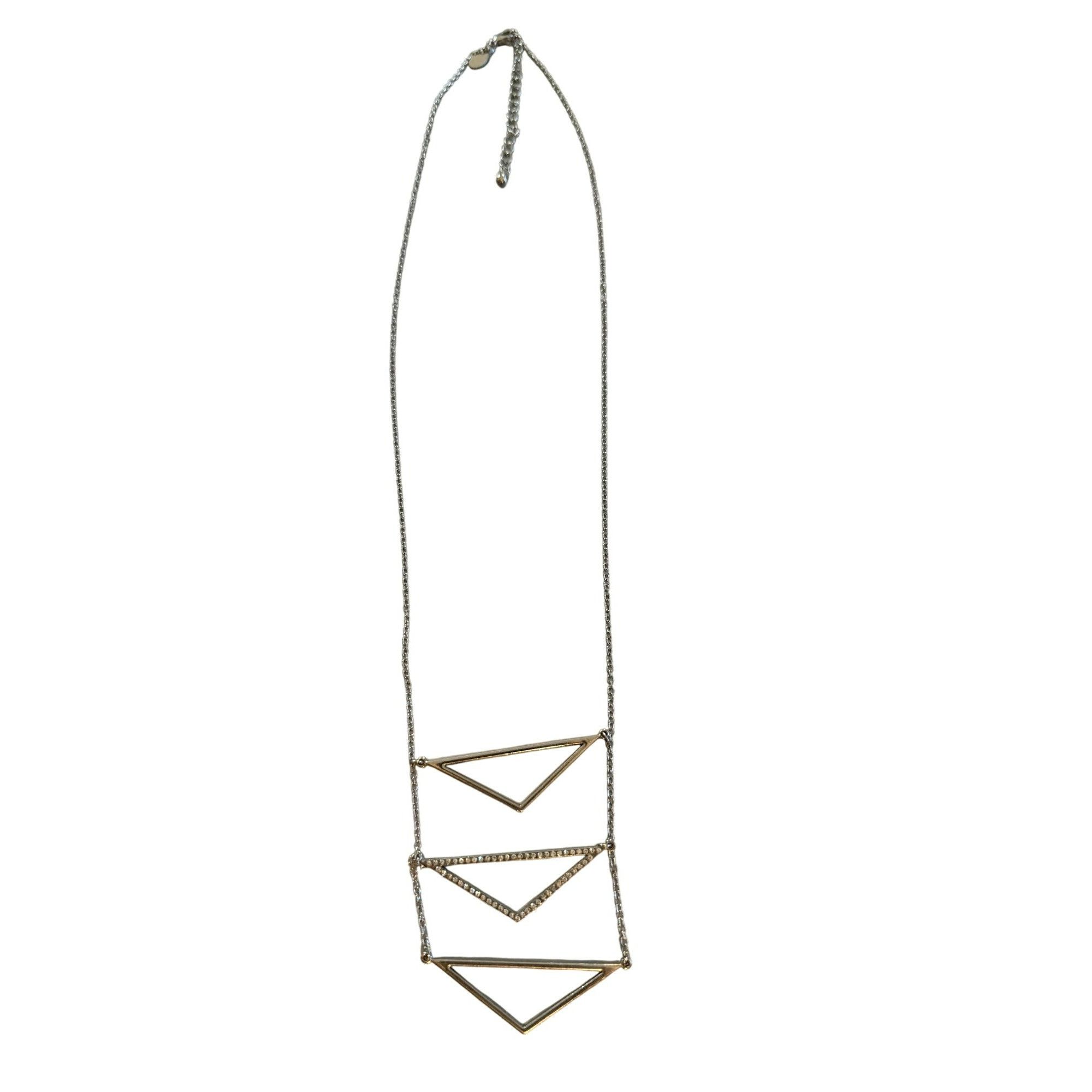 American Eagle Outfitters American Eagle Outfitters Silver-Tone Triple Triangle Pendan Size ONE SIZE - 1 Thumbnail