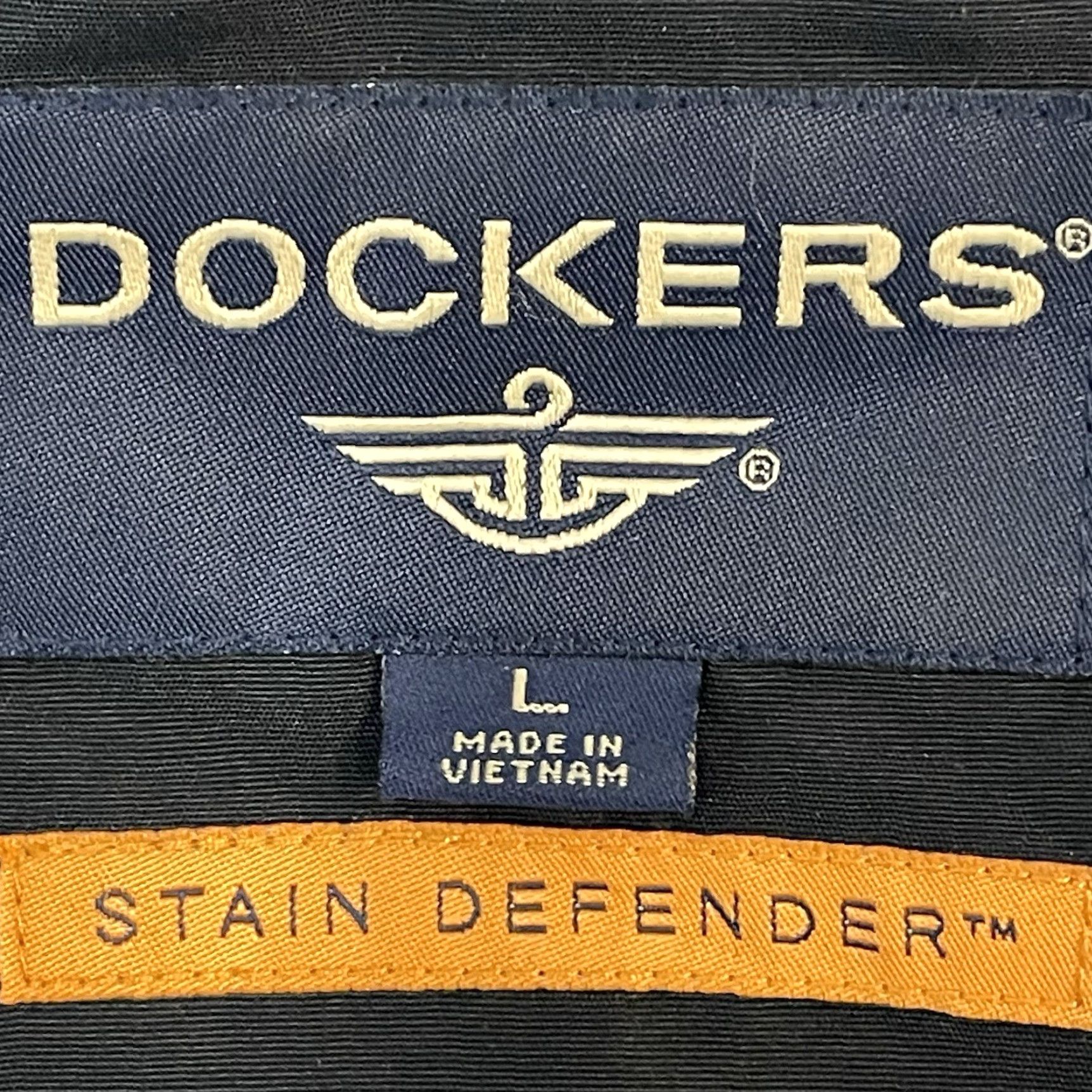 Dockers DOCKERS Black Rain Jacket Buttoned Collared Pockets Size Large L Stain Defense Size US L / EU 52-54 / 3 - 3 Thumbnail