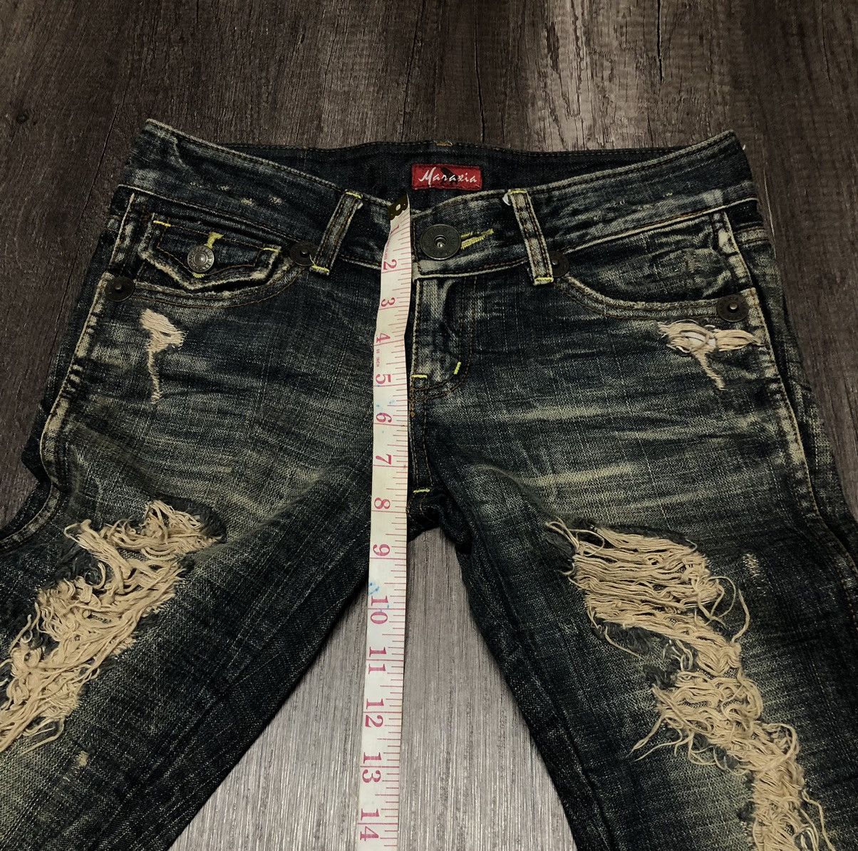Japanese Brand Maraxia Distressed denim Jeans Size 31" - 19 Thumbnail