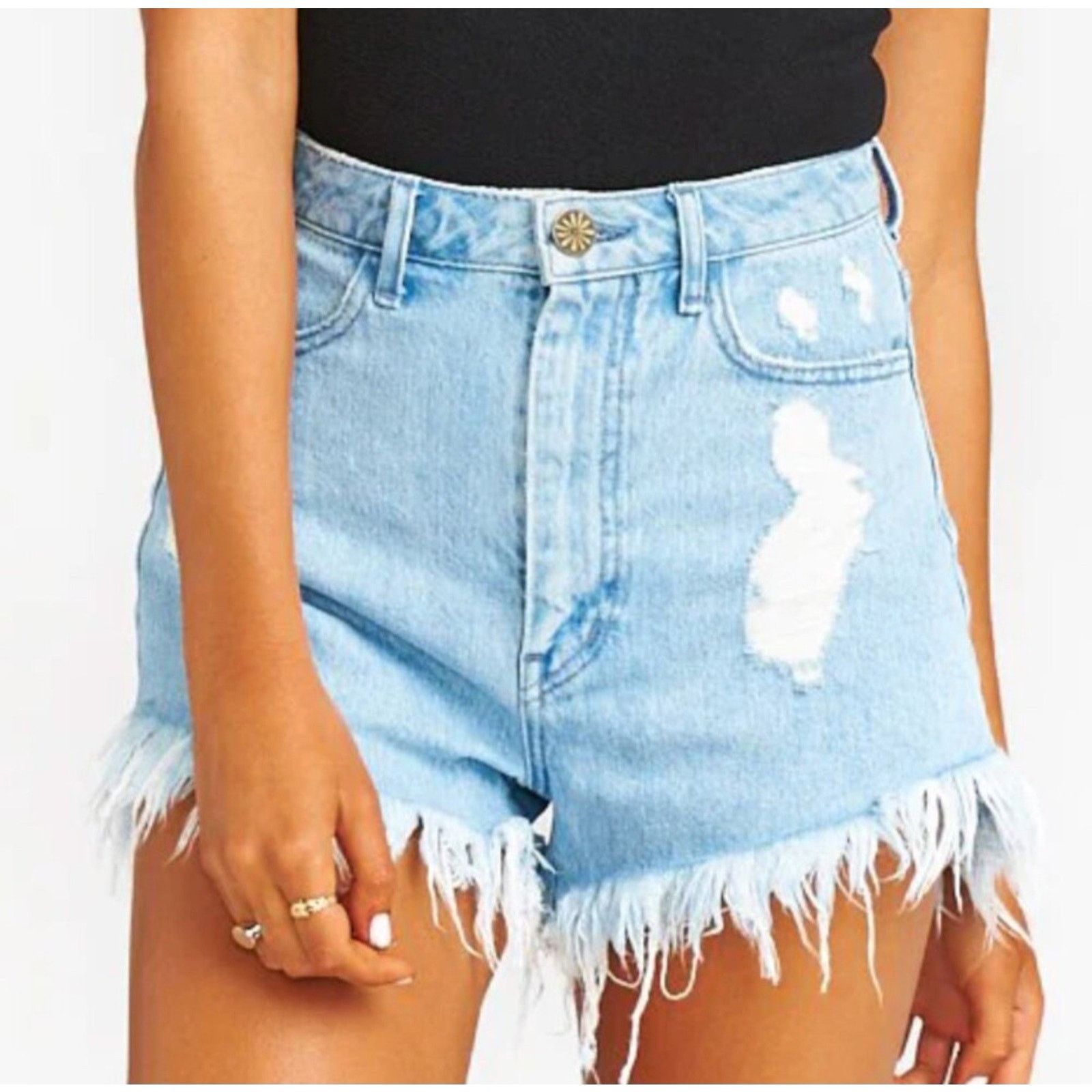 Show Me Your MuMu Show Me Your Mumu Womens Houston Cotton Four Pocket High-Ris Size 24" / US 00 / IT 34 - 1 Thumbnail