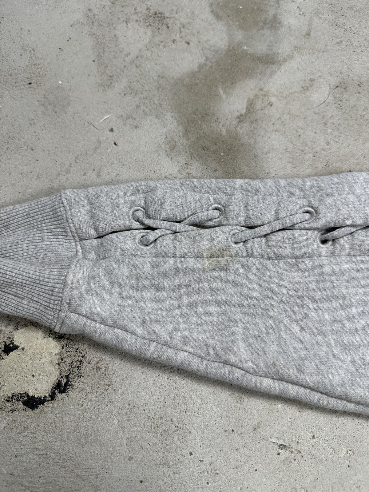 Iro × Japanese Brand Iro Jeans Lace up Sleeves Grey Crewneck Sweatshirt Size US M / EU 48-50 / 2 - 3 Thumbnail