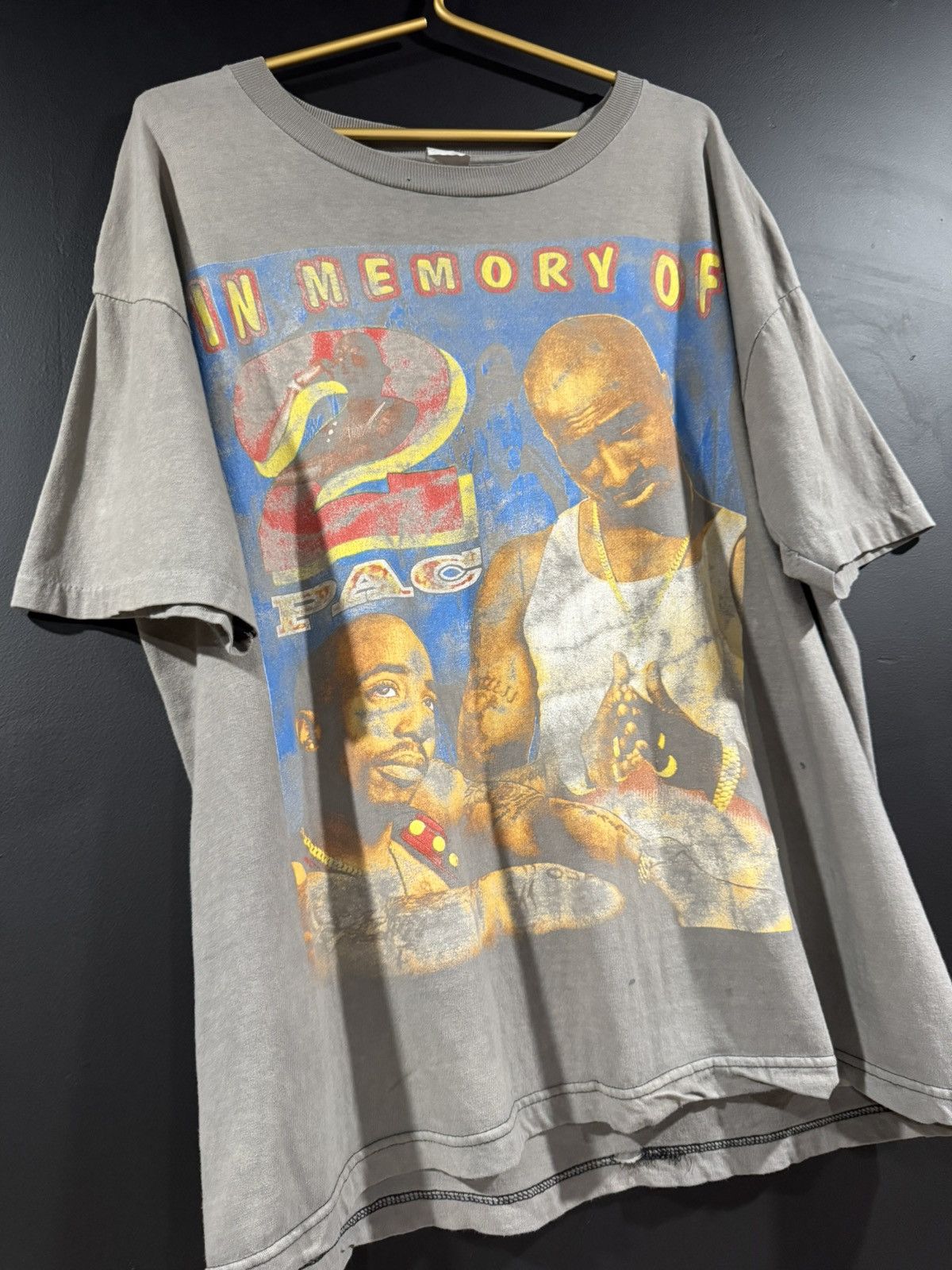 Rap Tees 1990s Vintage 2pac Tupac All Eyez On Me Faded Rap Tee XL Size US XL / EU 56 / 4 - 3 Thumbnail