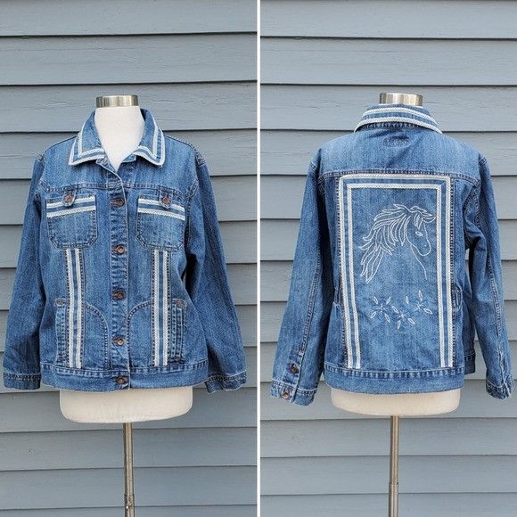 Vintage 90s Y2k L.A. Blues Hand Created Horse Embroidered Ba