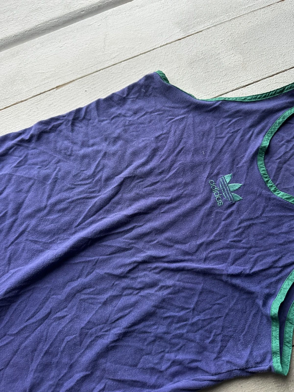 Vintage 🚨RARE Adidas Running Tank Top Shirt central logo Size US M / EU 48-50 / 2 - 3 Thumbnail
