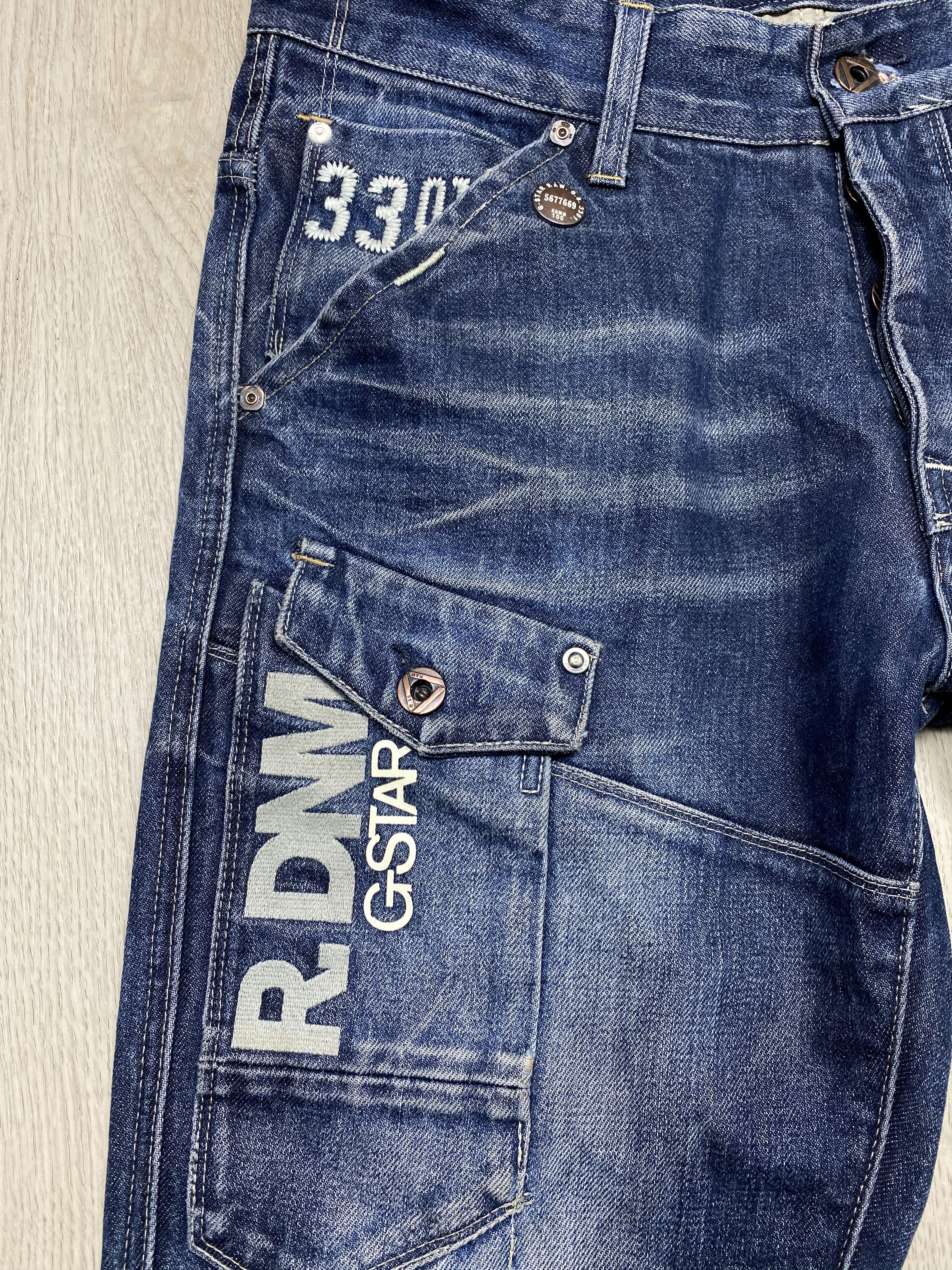 G-Star G Star Raw 5620 Tapered Denim Double Knee Pants Jeans Size US 33 - 3 Thumbnail
