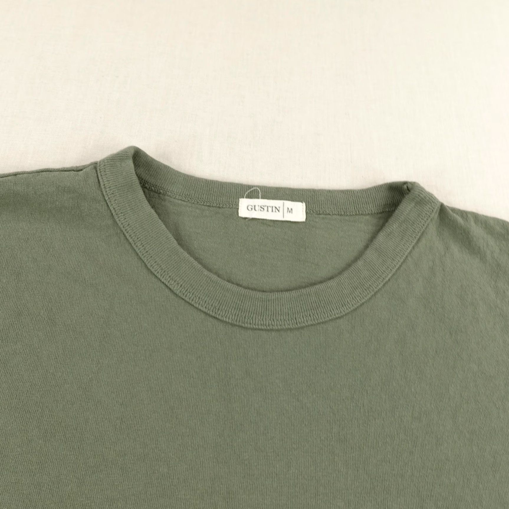 Gustin Gustin Men's T-Shirt Short Sleeve Crew Neck Solid Cotton Made in USA Green Medium Casual Size US M / EU 48-50 / 2 - 2 Thumbnail