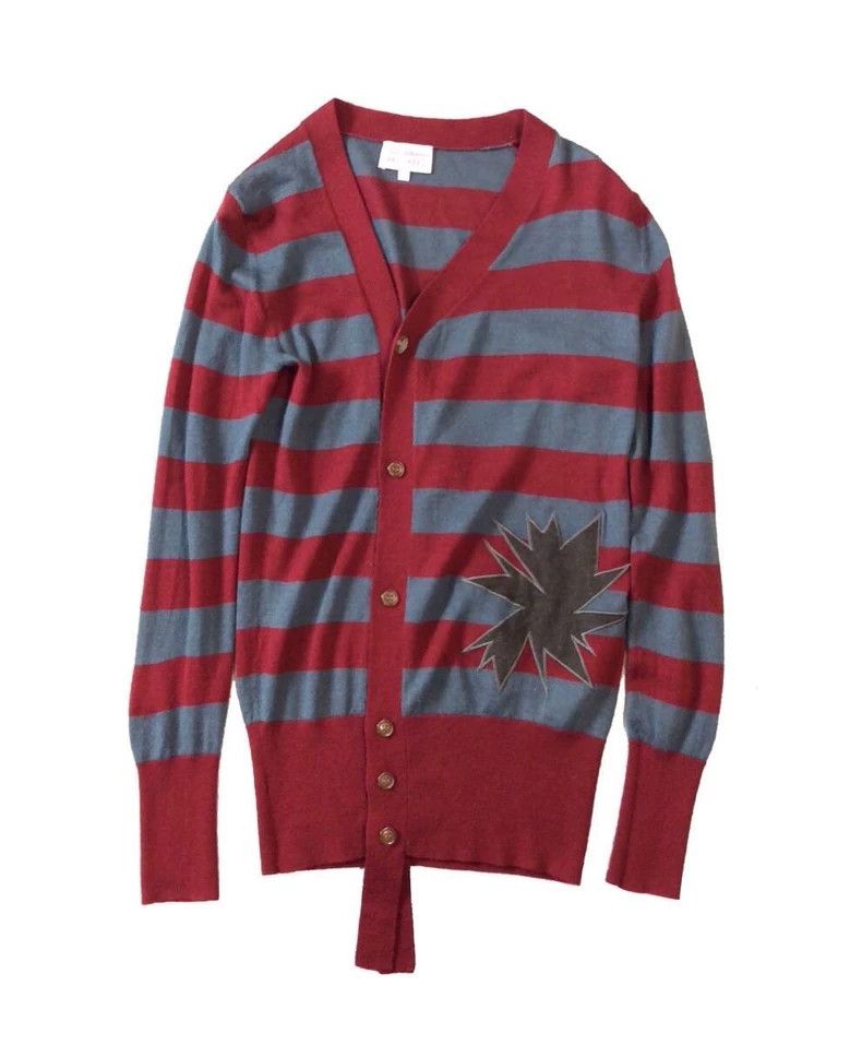 Vivienne Westwood Vivienne Westwood Asymmetrical striped knit cardigan Size M / US 6-8 / IT 42-44 - 1 Thumbnail