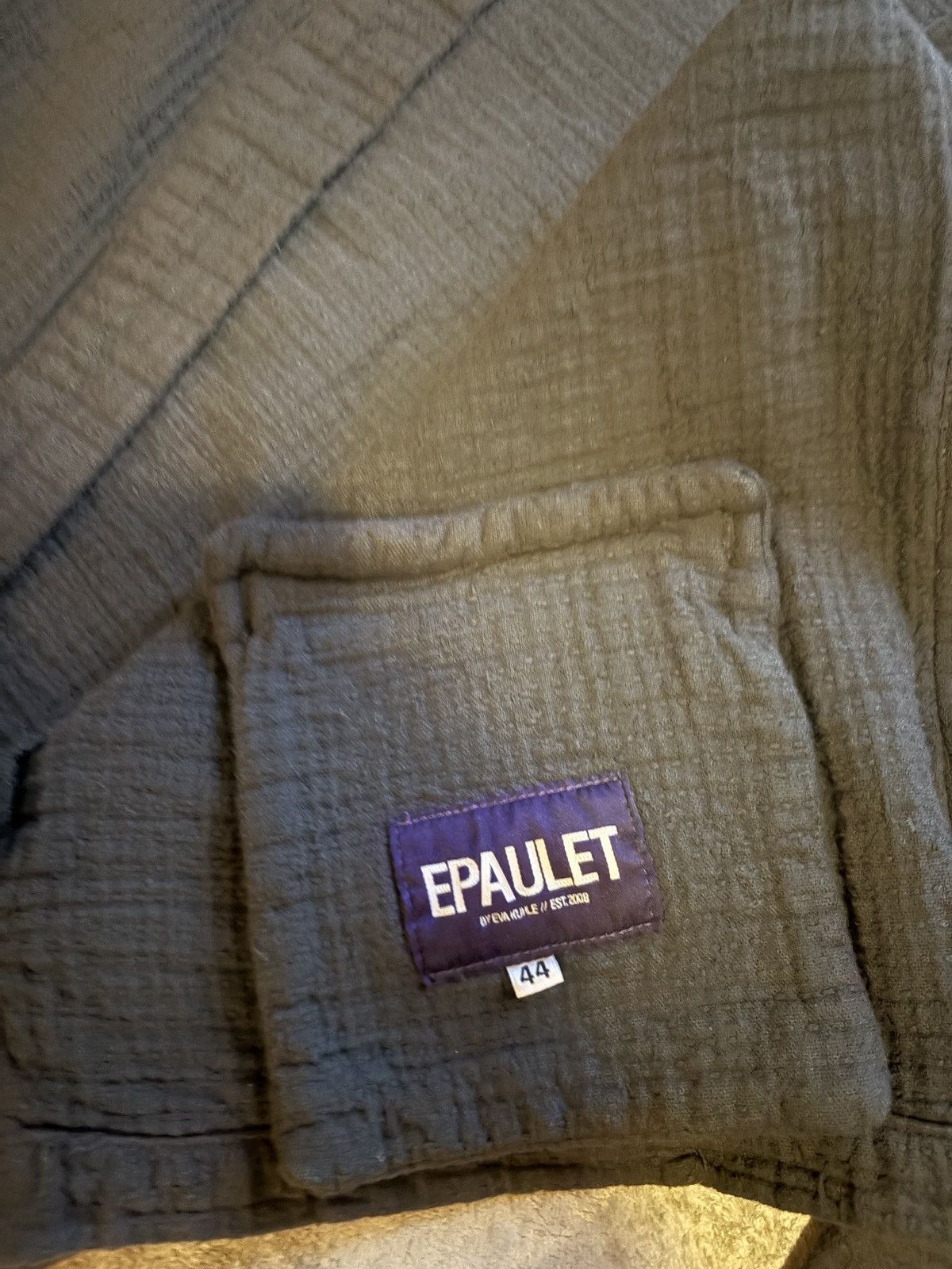 Epaulet Epaulet Kamigata jacket in gunmetal sashiko Size US L / EU 52-54 / 3 - 5 Thumbnail