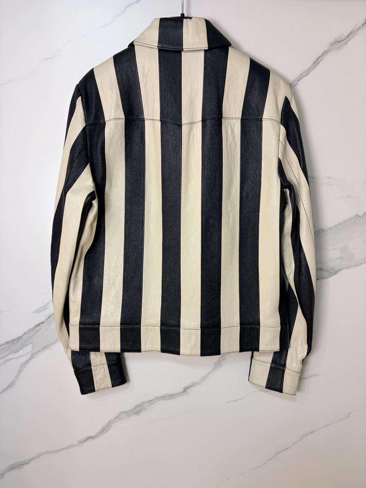 Saint Laurent Paris Saint Laurent SLP Lambskin Striped Jacket Size US M / EU 48-50 / 2 - 2 Thumbnail