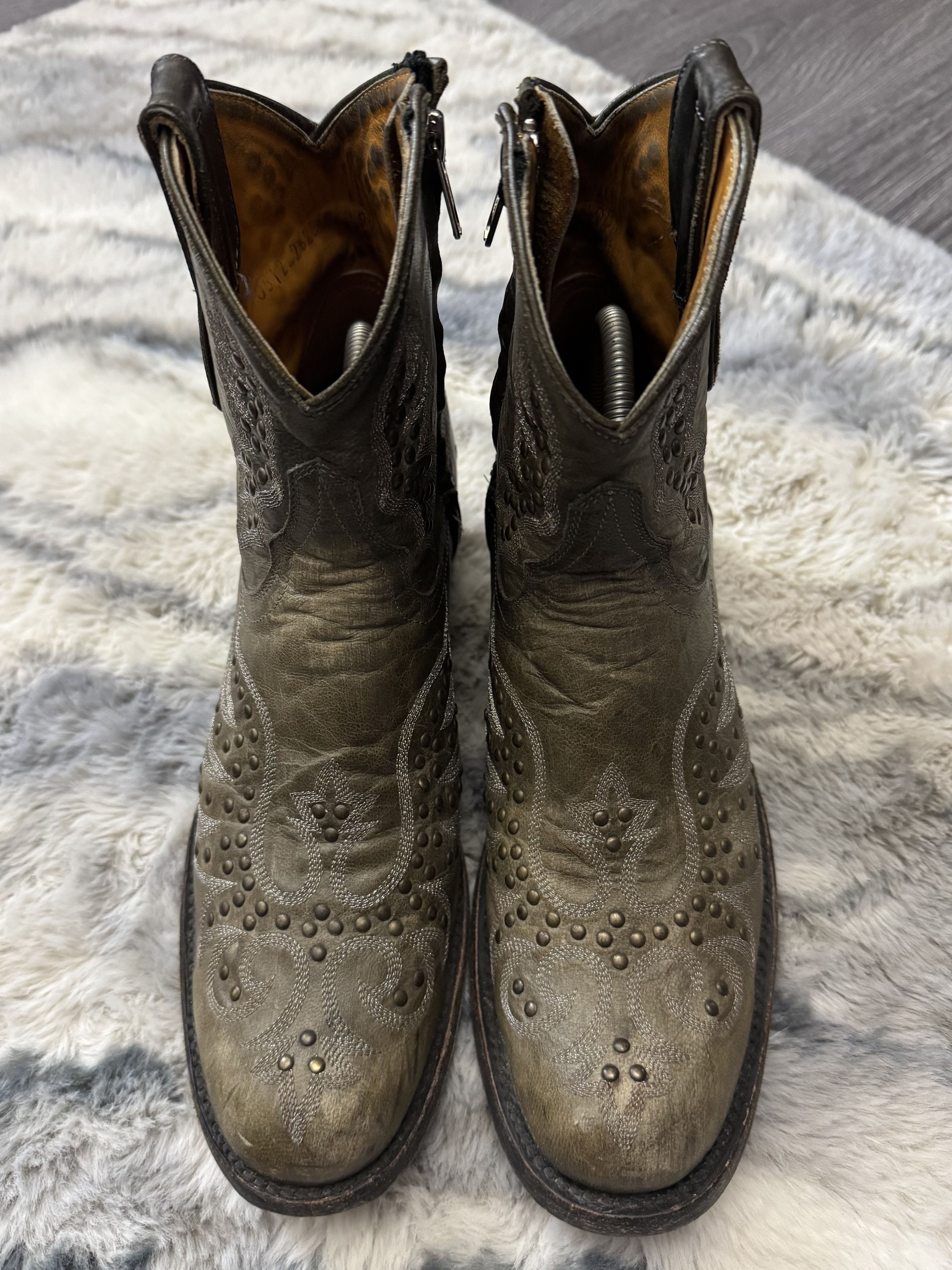 Old Gringo MEXICANA OLD GRINGO Leather Ankle Boot Studded Western Size US 8 / IT 38 - 7 Thumbnail