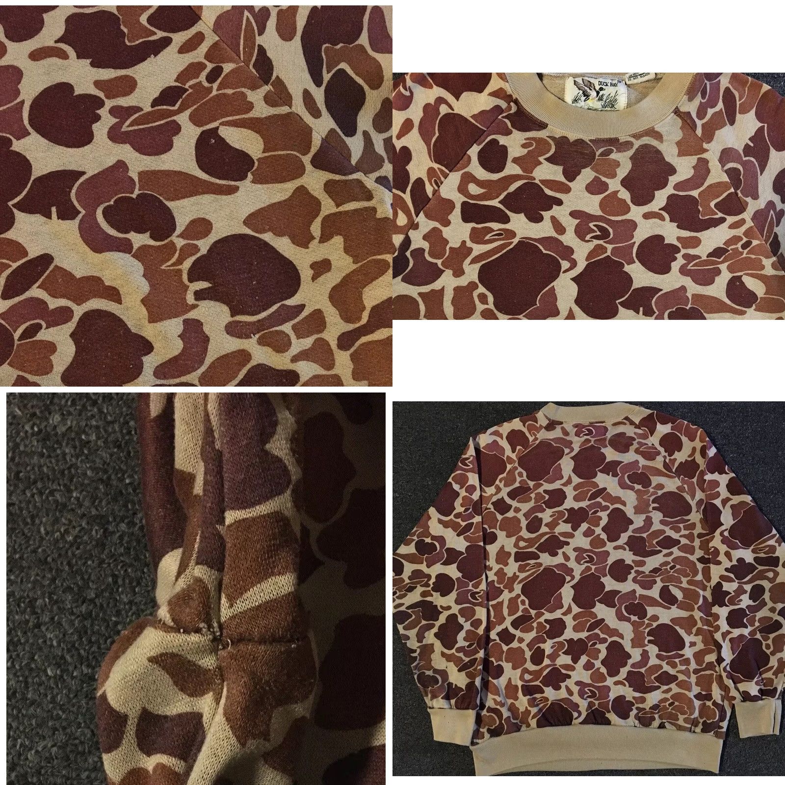 Vintage VINTAGE 80s Frog Camo Faded Distressed Sweatshirt Hoodie Camouflage Army Military Track Grunge 70s Mens M Brown Short Description: See Measurements Size US M / EU 48-50 / 2 - 8 Thumbnail