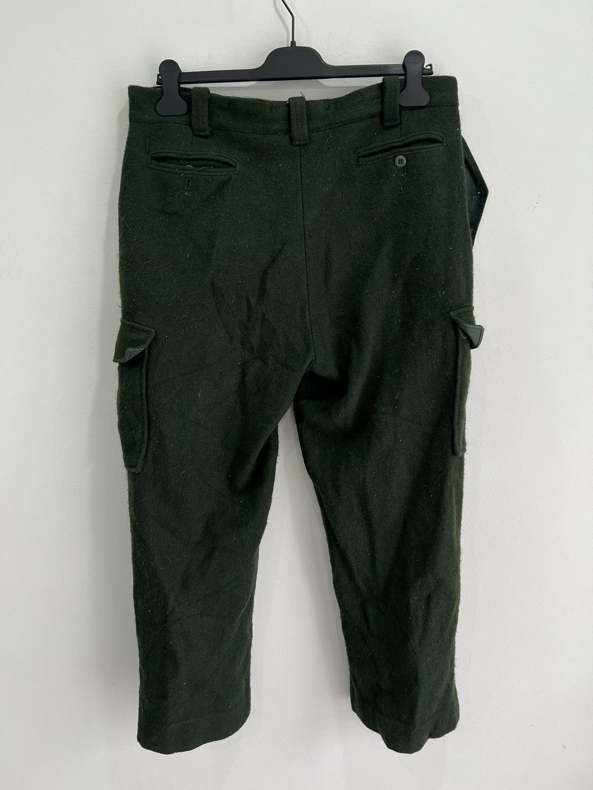Woolrich Woolen Mills Vintage Woolrich Woolen Mills Wool Green Cargo Pants 33x27 Size US 33 - 2 Thumbnail