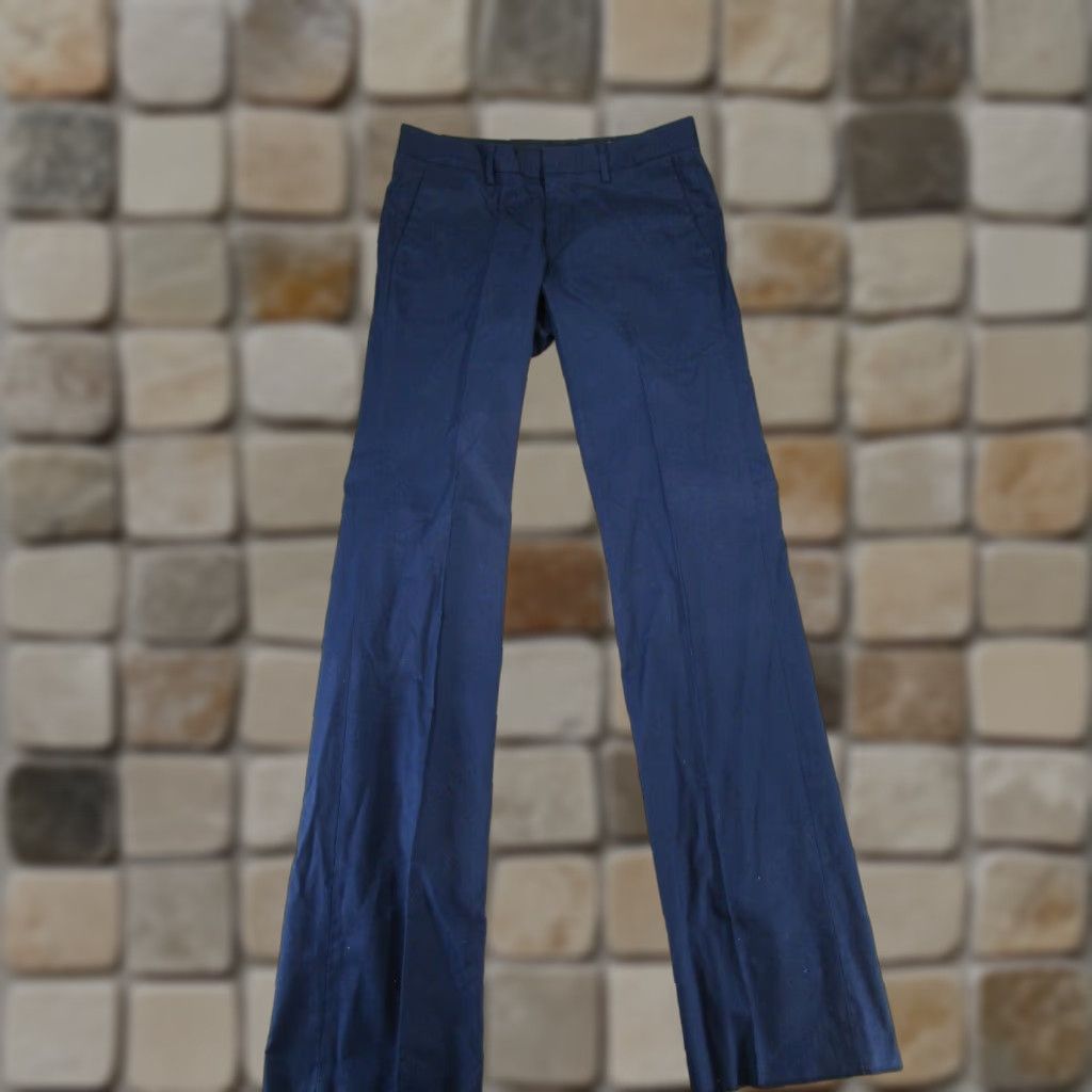 Bonobos Bonobos Dress Pants Mens 33 Navy Blue Flat Front Knit Regular Fit Business Casual Trousers Mens Size US 33 - 1 Thumbnail