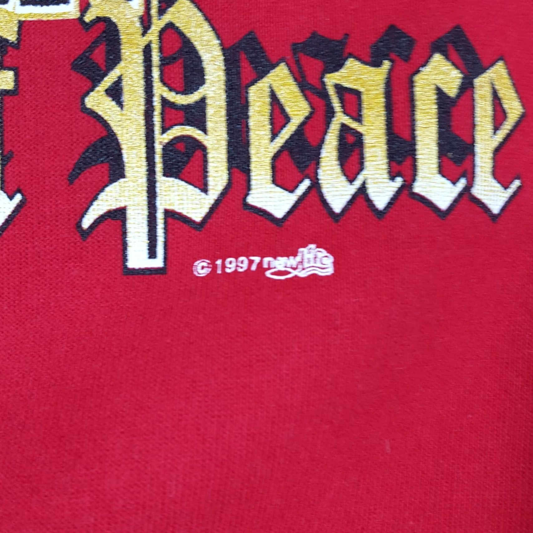 Lee VINTAGE 90s Wonderful Jesus Men's L Red Christmas Crewneck Pullover Sweatshirt Lee Shirt Mens Size US L / EU 52-54 / 3 - 4 Thumbnail