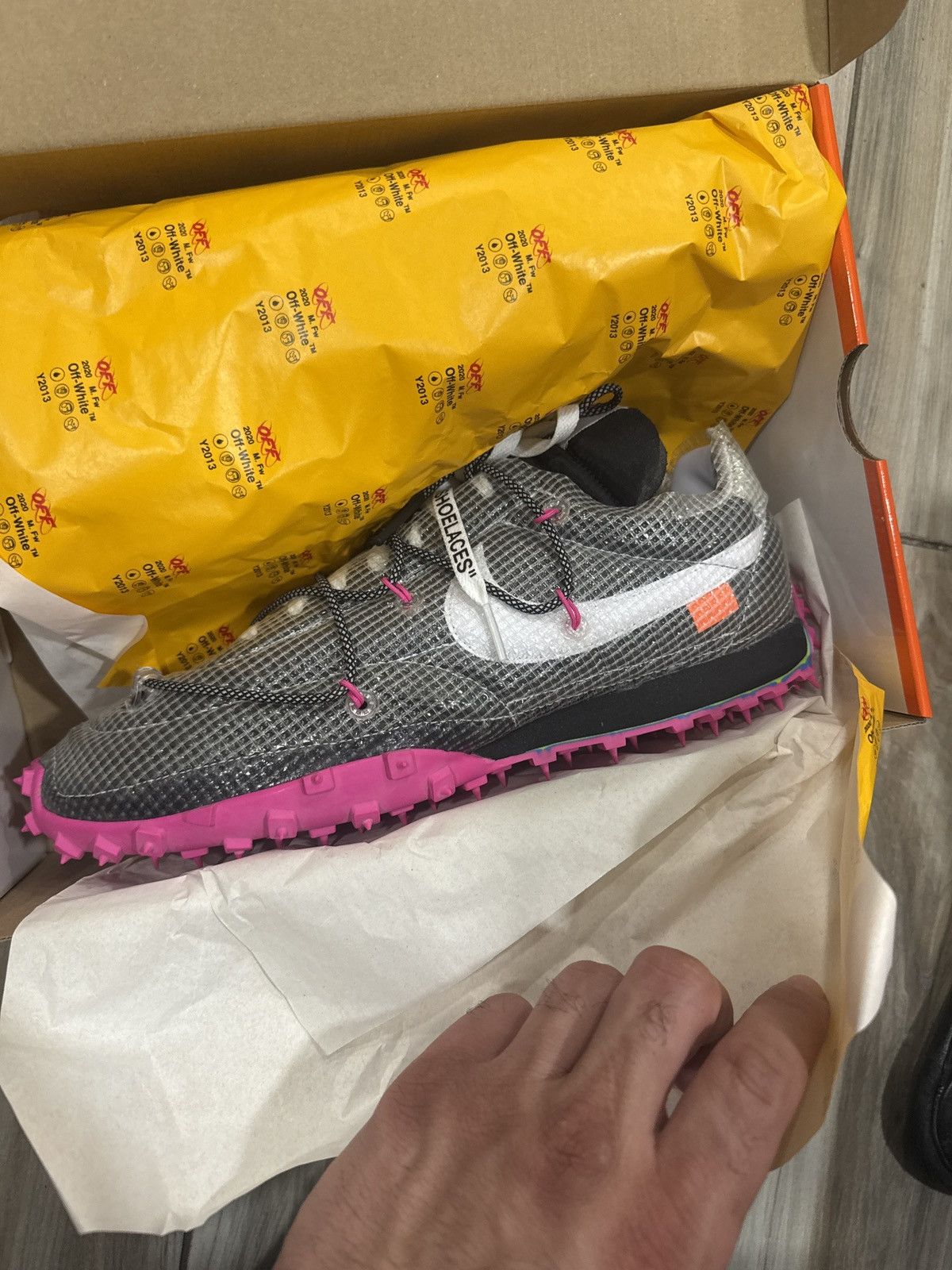 Nike × Virgil Abloh off white nike waffle racer Size US 11.5 / EU 44-45 - 6 Thumbnail