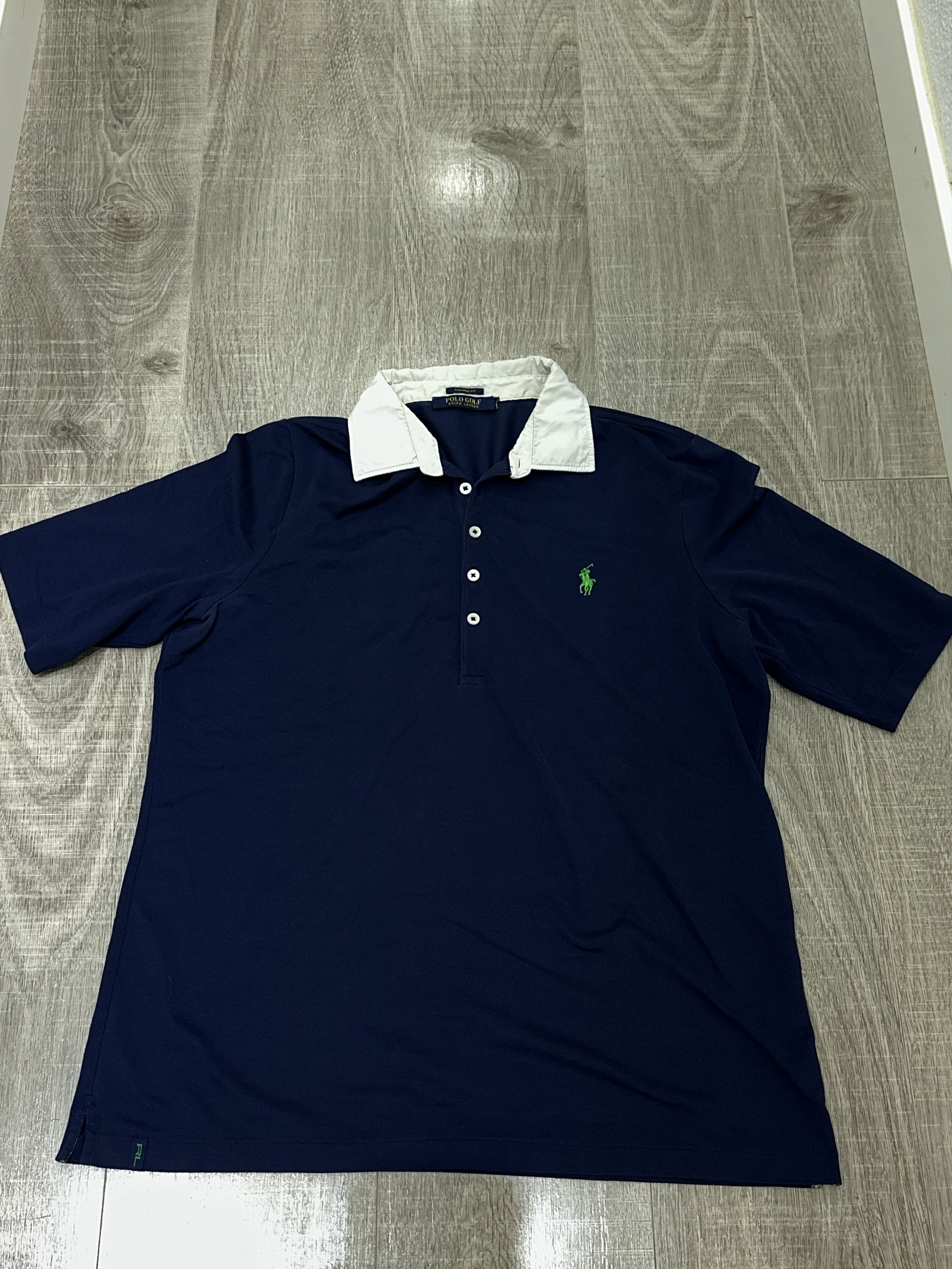 Ralph Lauren Sport Polo Golf Ralph Lauren Tailored Fit Navy Plaid Collar Rare Size US XL / EU 56 / 4 - 4 Thumbnail