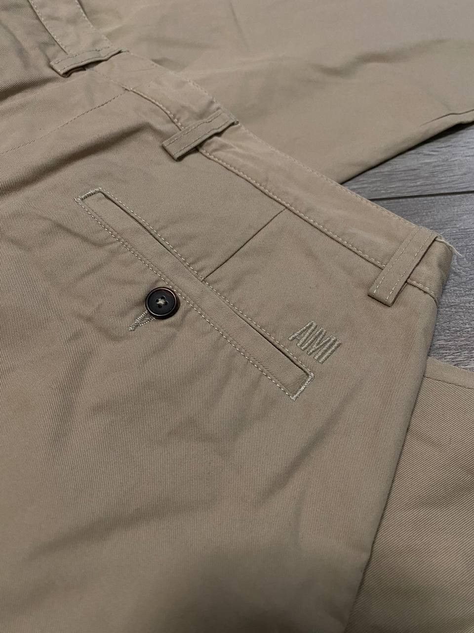 AMI Ami Chino Trousers Casual Pants Beige Mini Logo Cotton Size US 30 / EU 46 - 5 Thumbnail