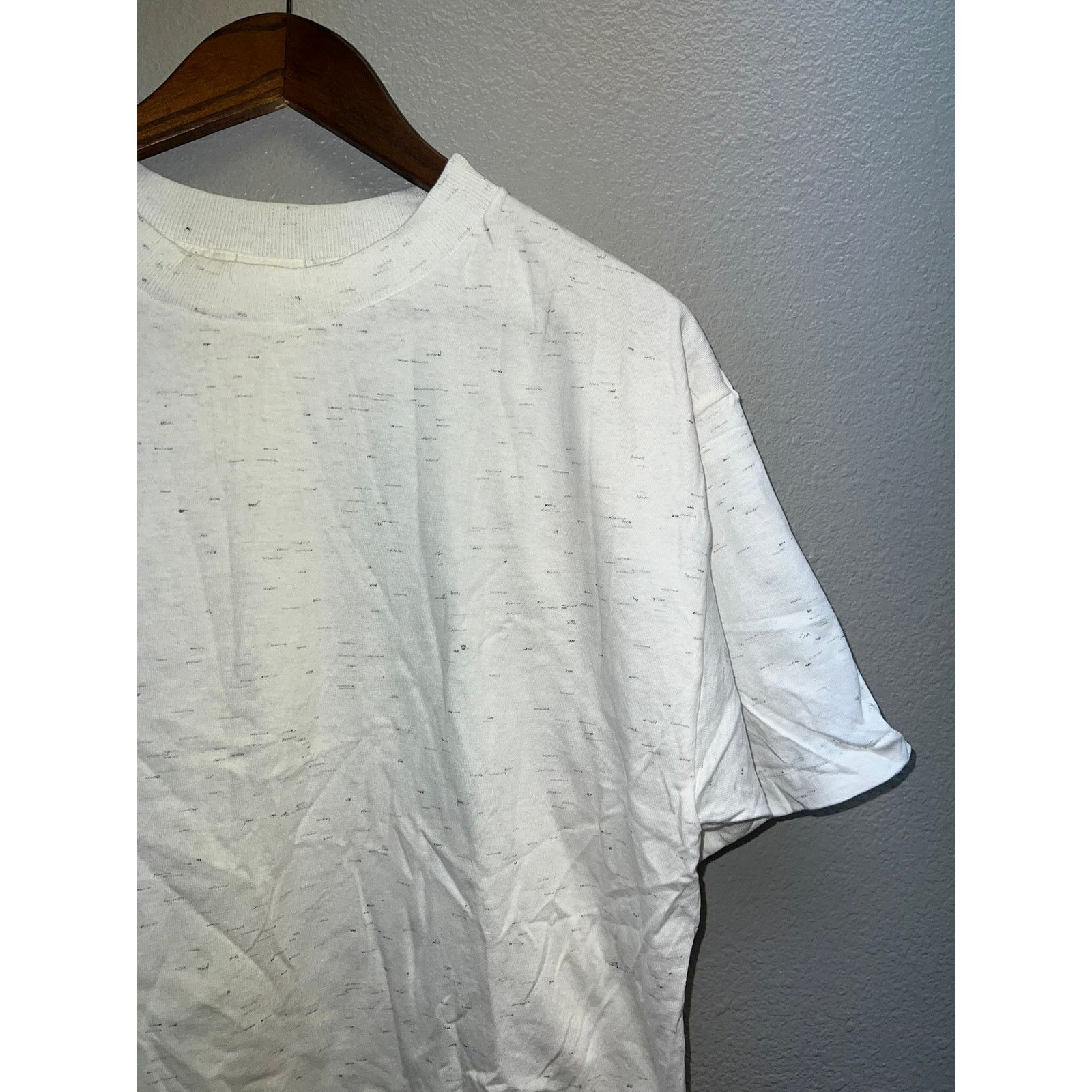 Vintage 90s Vintage H.L. Miller White Speckled Blank Shirt Tee VTG L Size US L / EU 52-54 / 3 - 2 Thumbnail