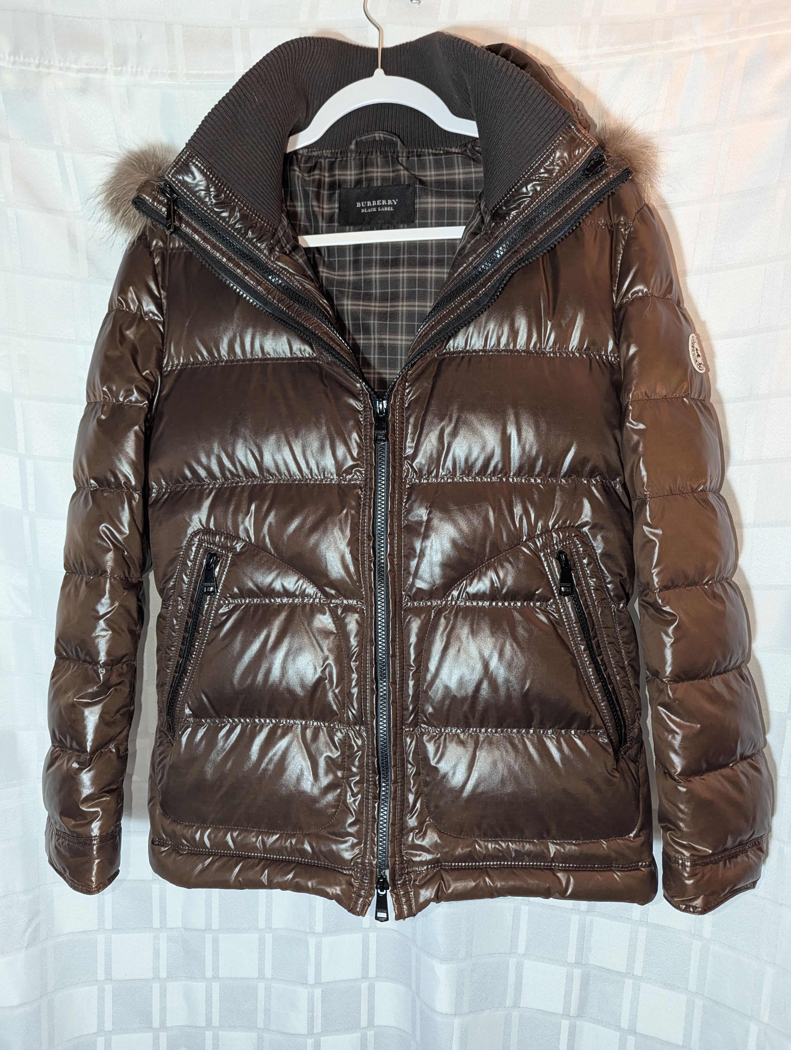 Burberry NEW CONDITION Burberry black label 00s fur puffer jacket